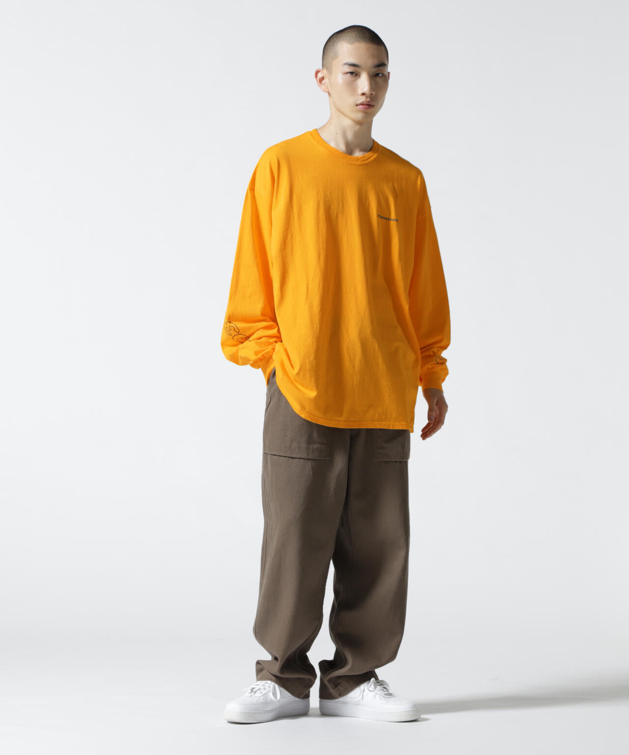 MANASTASH/マナスタッシュ/90s SleeveLogo L/S T-Shrits/袖ロゴロングスリーブTシャツ