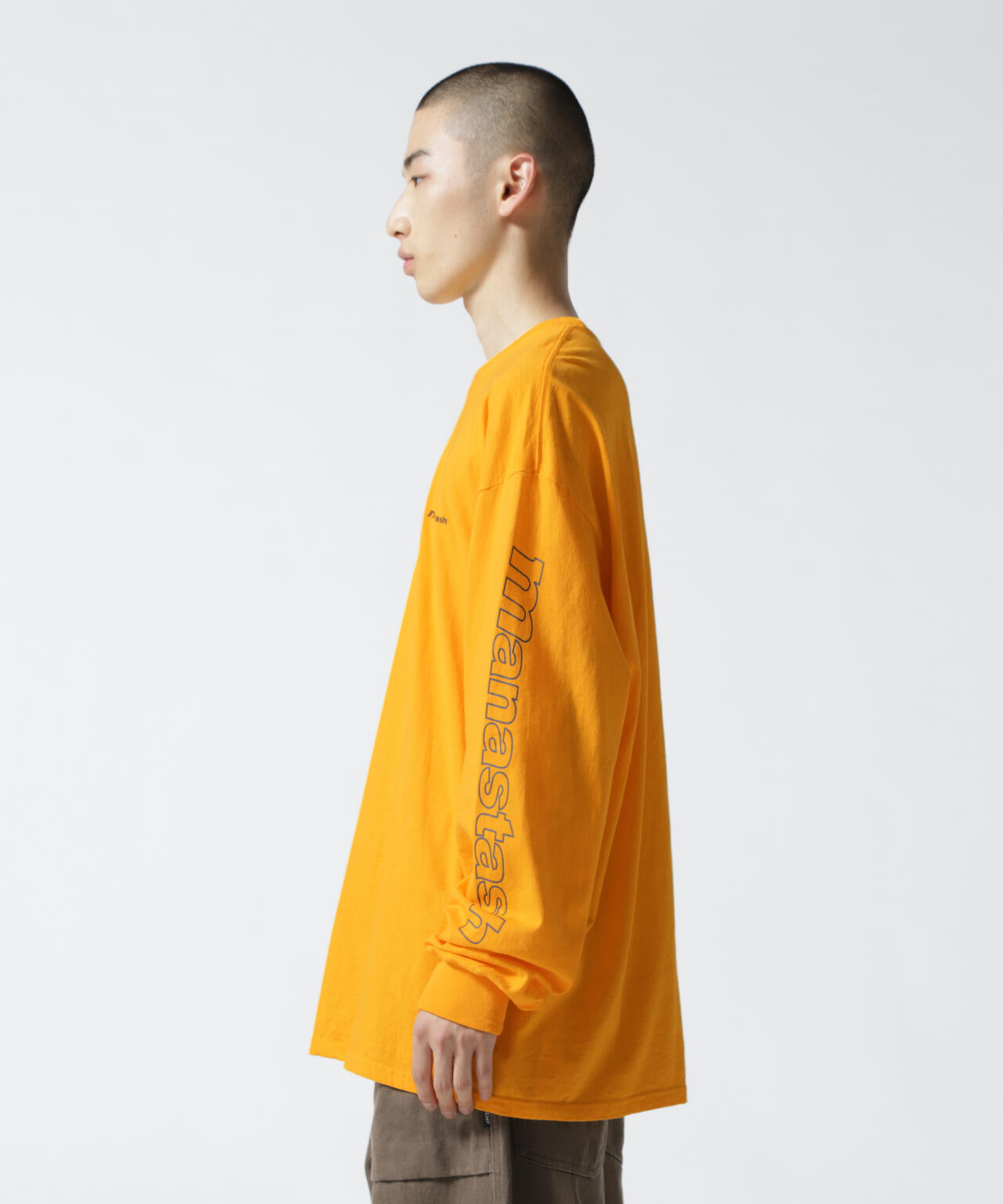 MANASTASH/マナスタッシュ/90s SleeveLogo L/S T-Shrits/袖ロゴロングスリーブTシャツ