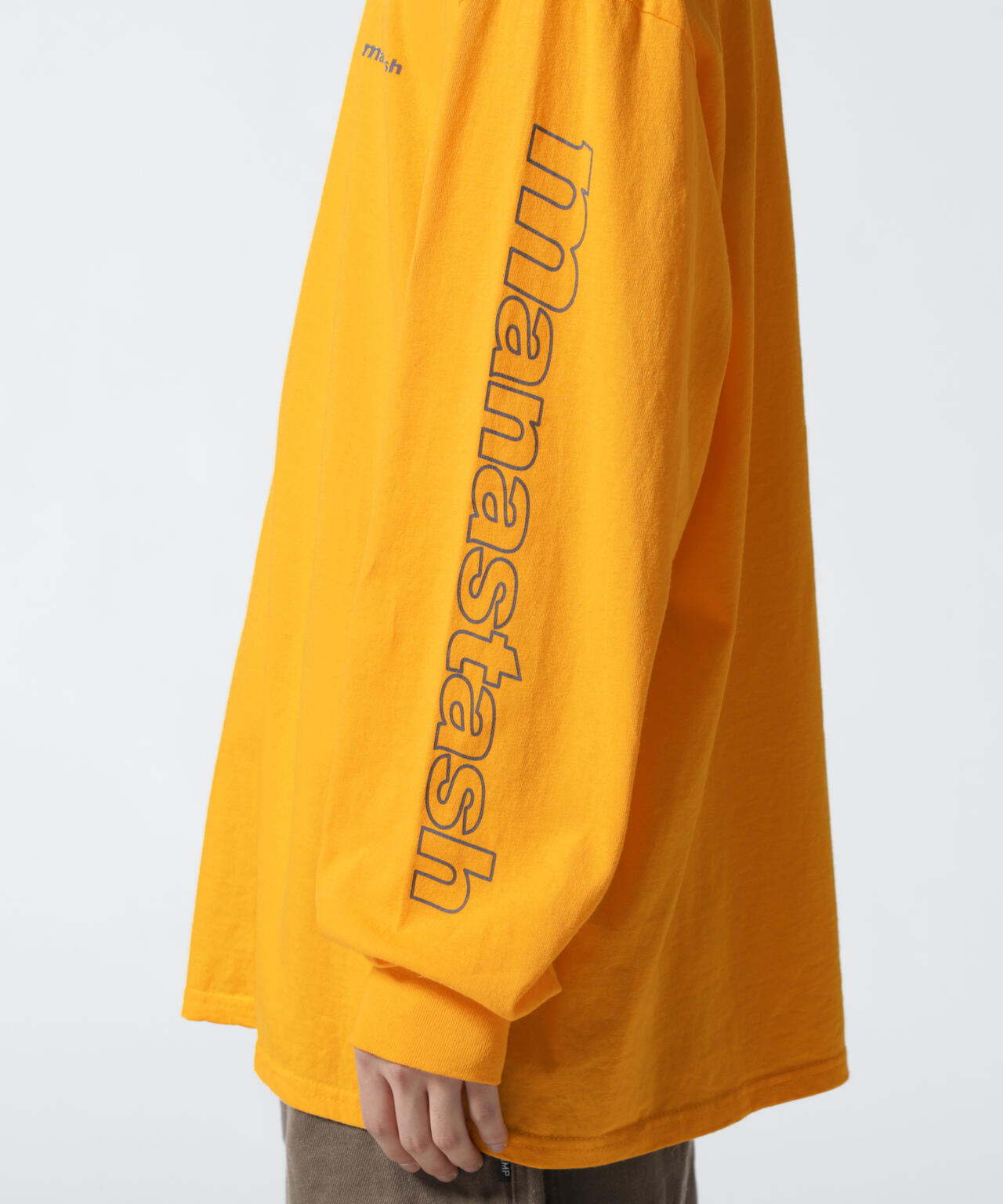 MANASTASH/マナスタッシュ/90s SleeveLogo L/S T-Shrits/袖ロゴロングスリーブTシャツ