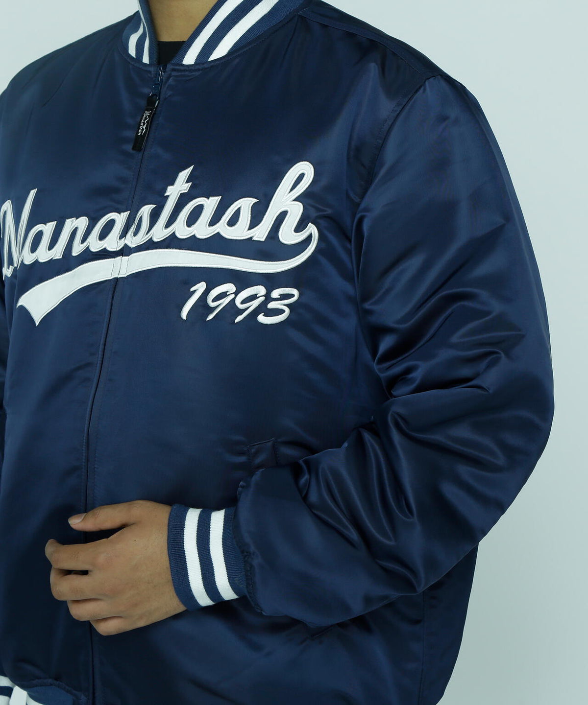 MANASTASH/REVERSIBLE NYLON VARSITY JACKET