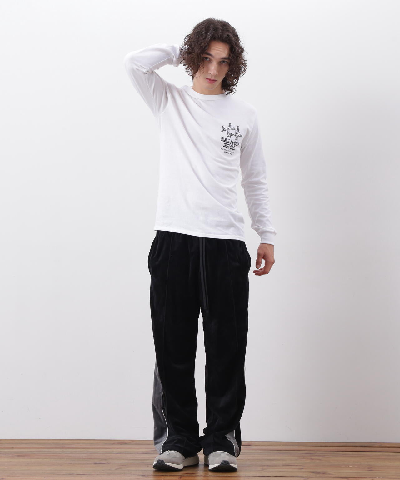 MANASTASH/マナスタッシュ/L/S TEE SALMON/ロングスリーブTシャツ サーモン