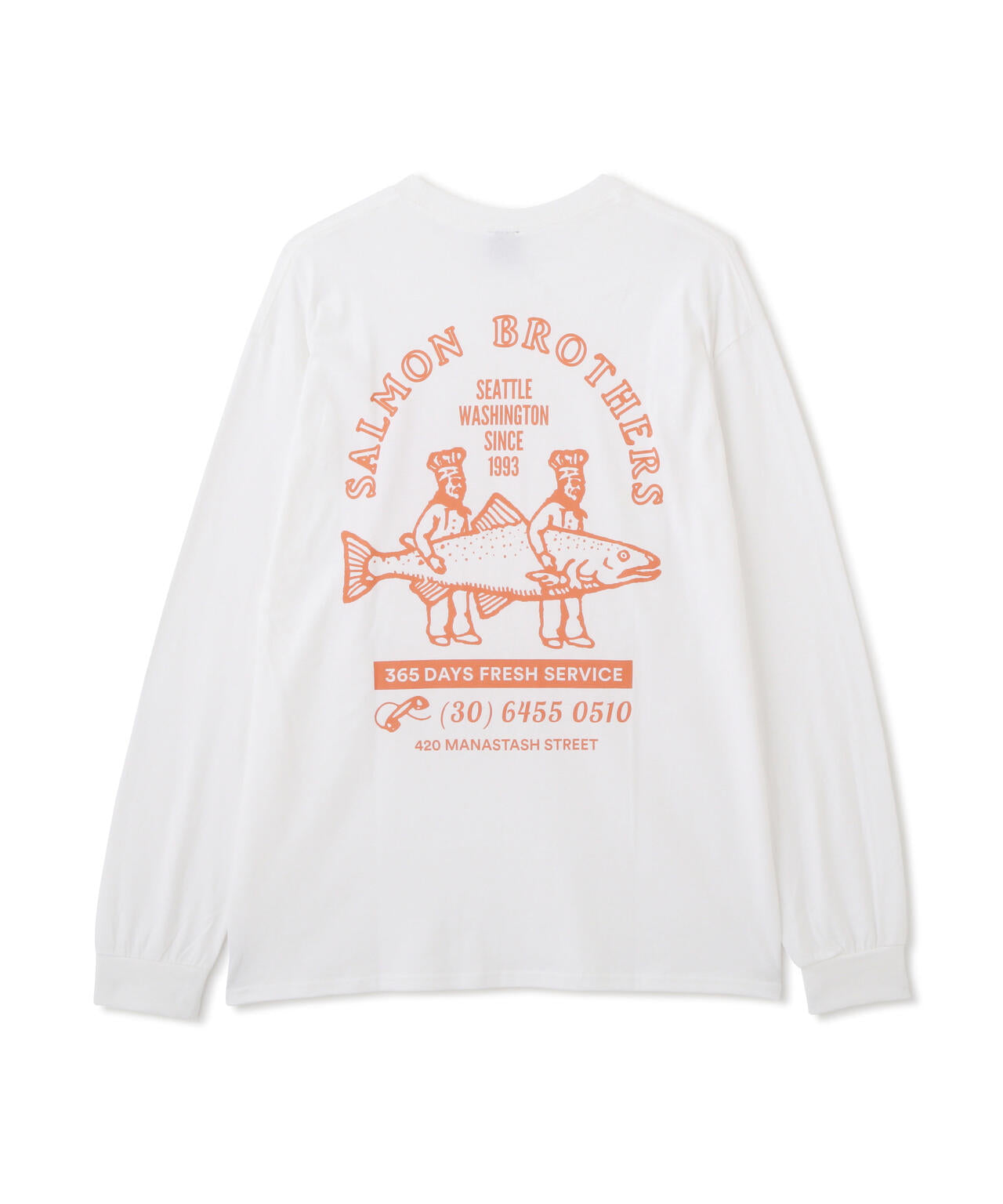 MANASTASH/マナスタッシュ/L/S TEE SALMON/ロングスリーブTシャツ サーモン