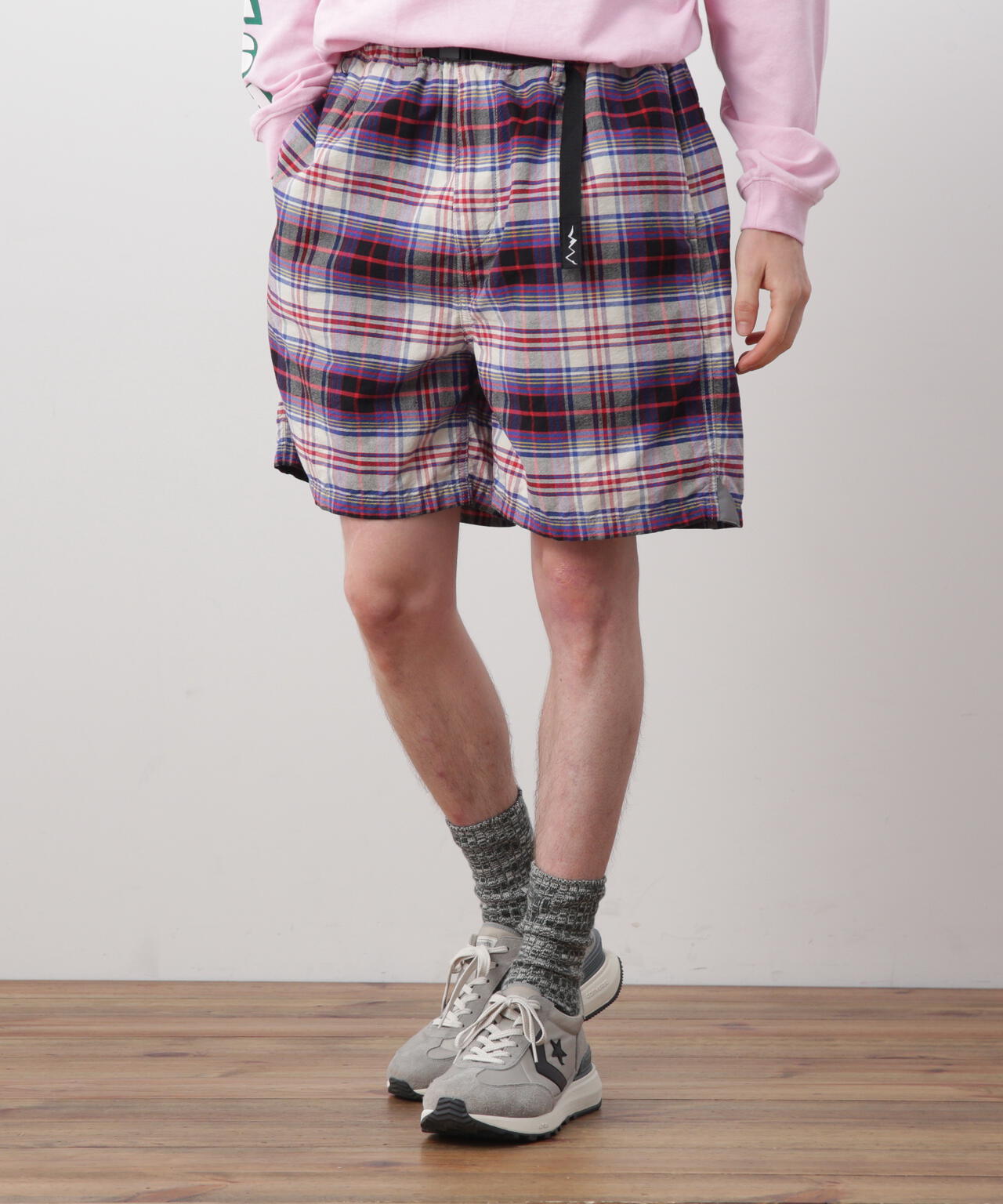 MANASTASH/マナスタッシュ/WASHED PLAID SHORT