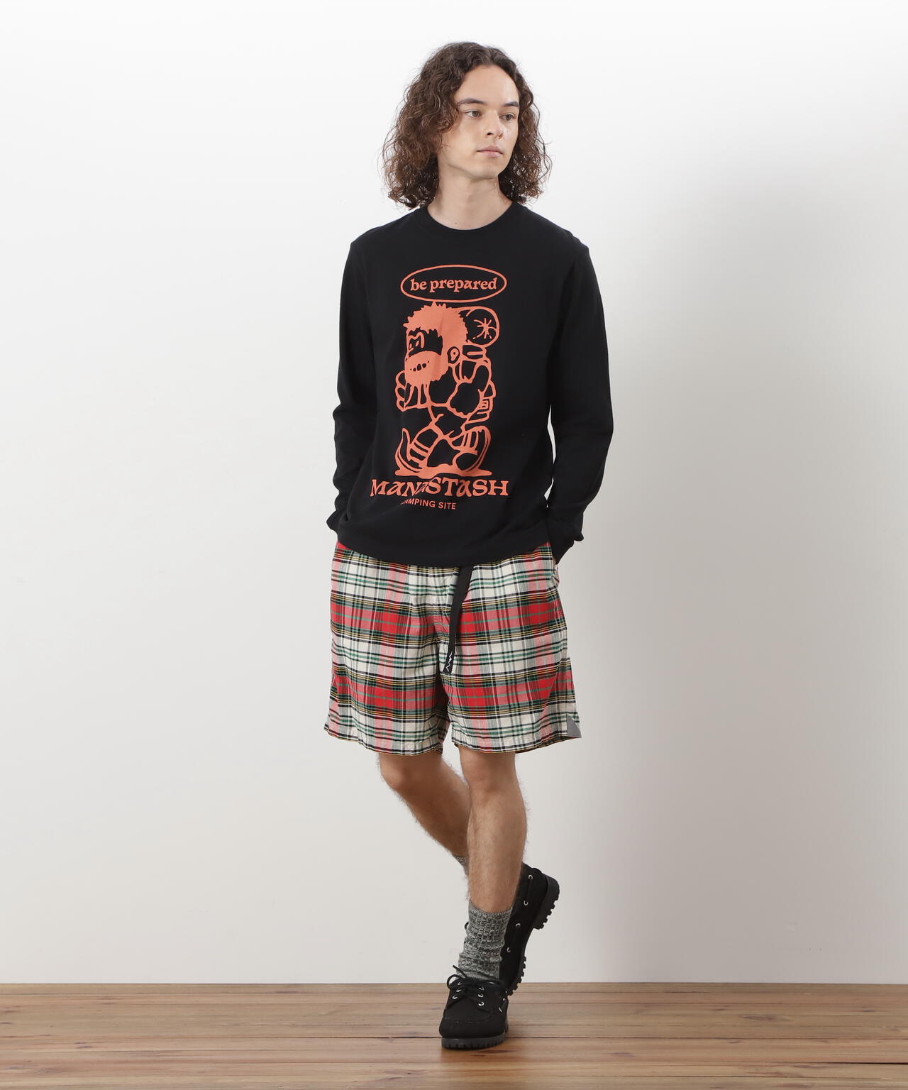 MANASTASH/マナスタッシュ/WASHED PLAID SHORT