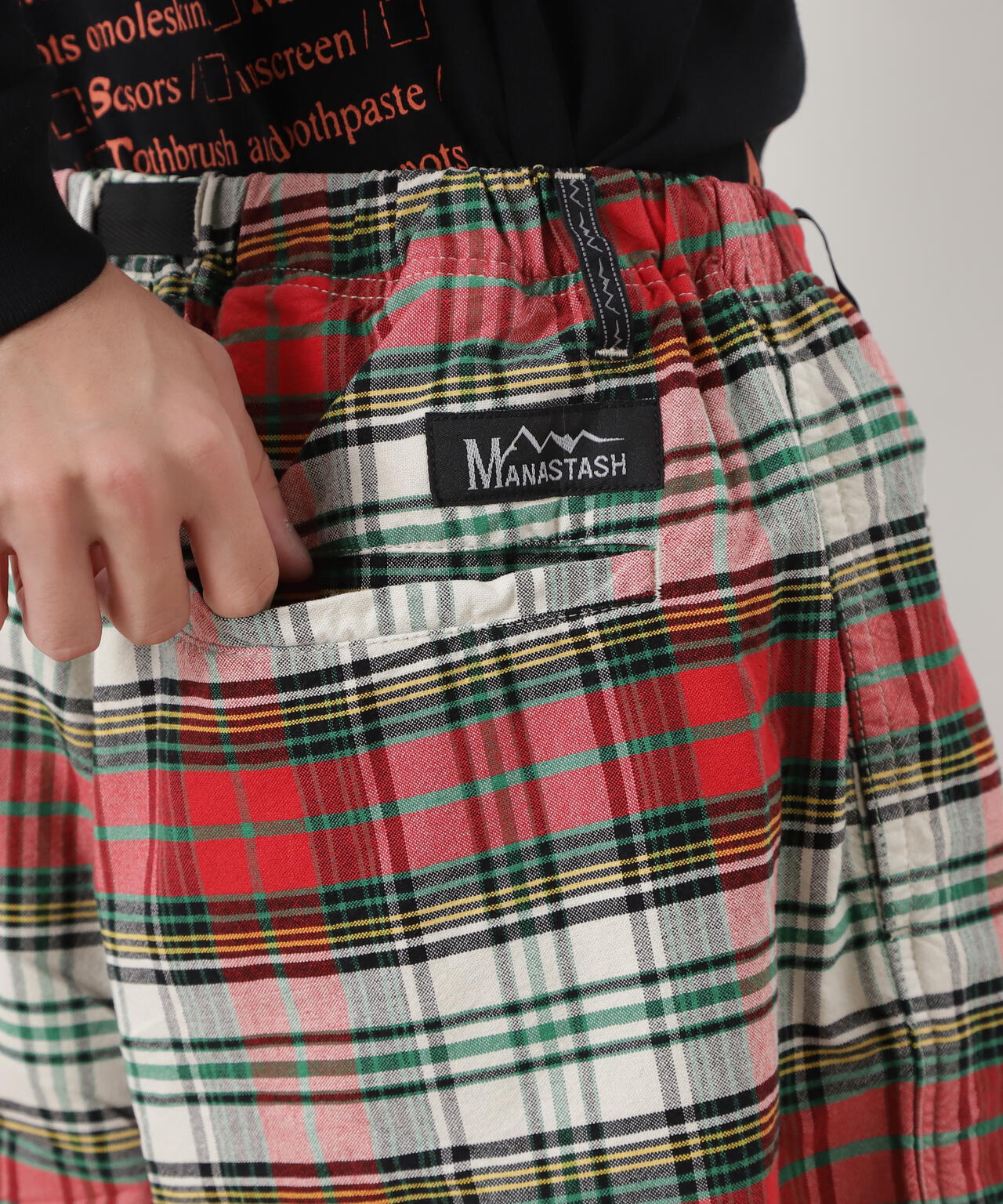 MANASTASH/マナスタッシュ/WASHED PLAID SHORT