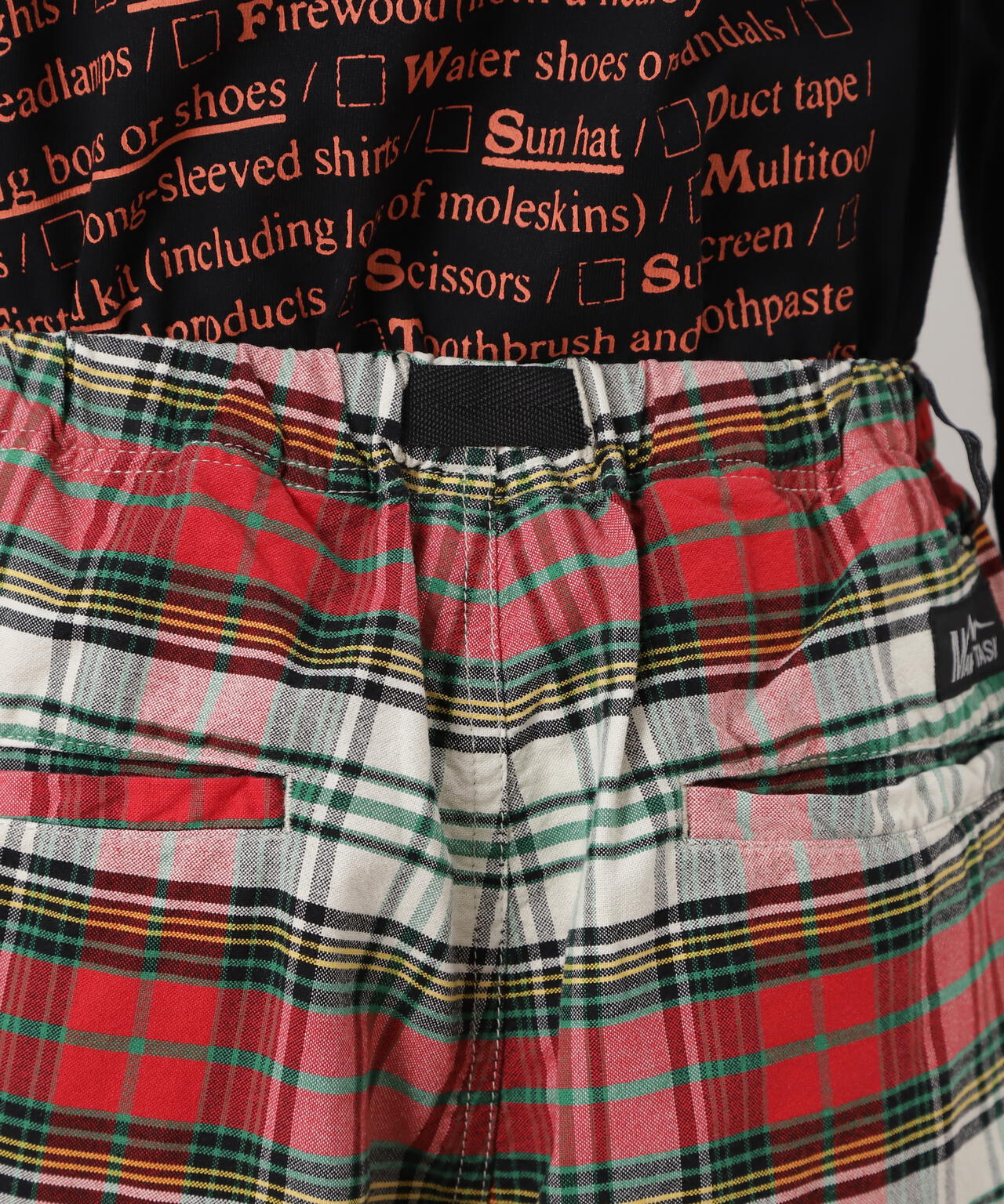 MANASTASH/マナスタッシュ/WASHED PLAID SHORT