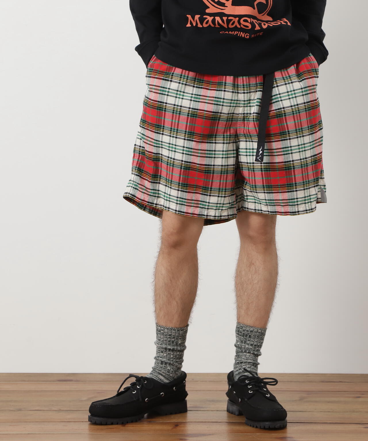 MANASTASH/マナスタッシュ/WASHED PLAID SHORT