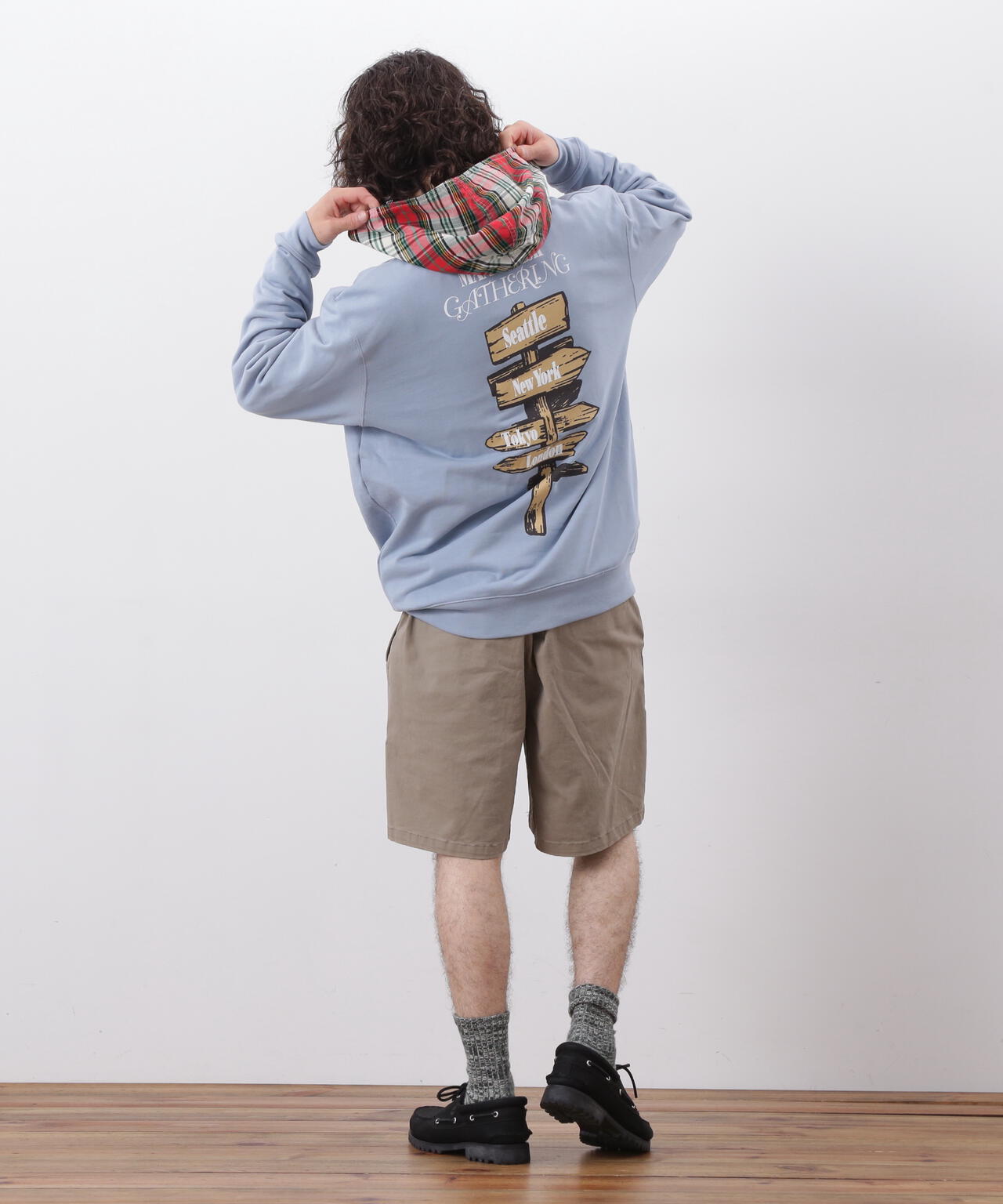 MANASTASH/マナスタッシュ/WASHED PLAID BAJA HOODIE