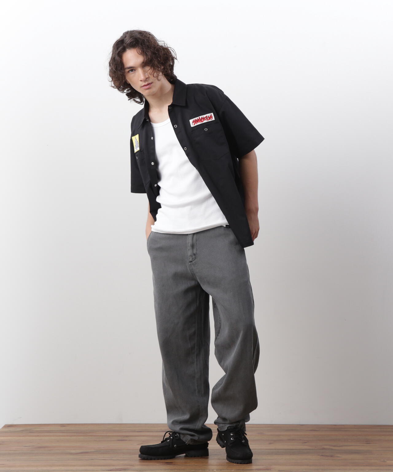 MANASTASH/マナスタッシュ/PATCHED LOGO WORK SHIRTS