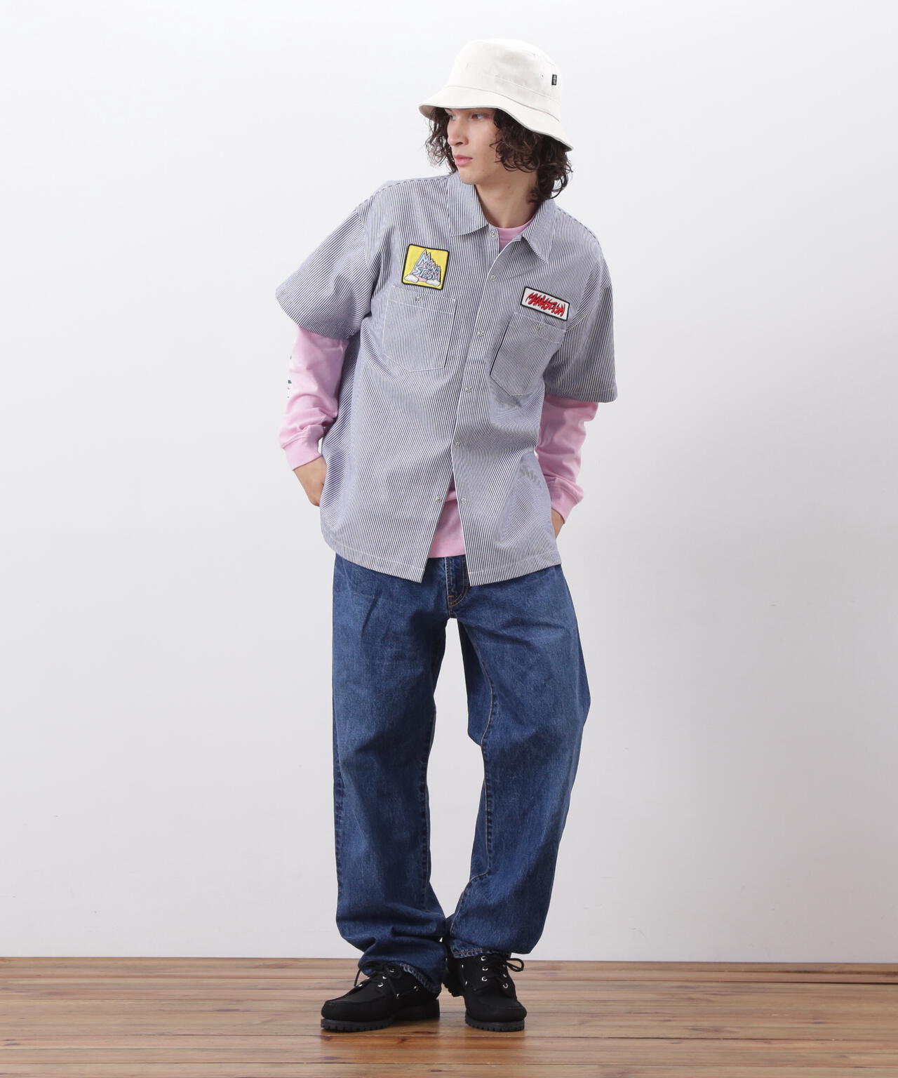 MANASTASH/マナスタッシュ/PATCHED LOGO WORK SHIRTS
