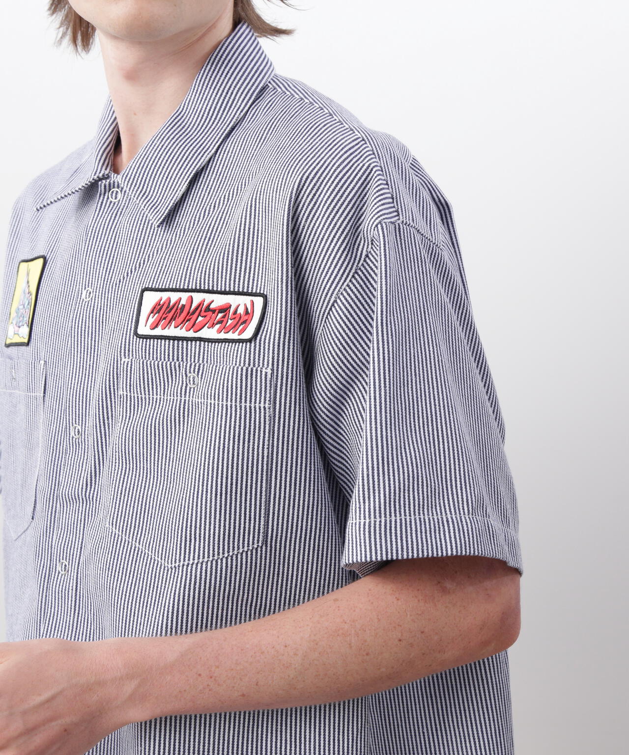 MANASTASH/マナスタッシュ/PATCHED LOGO WORK SHIRTS