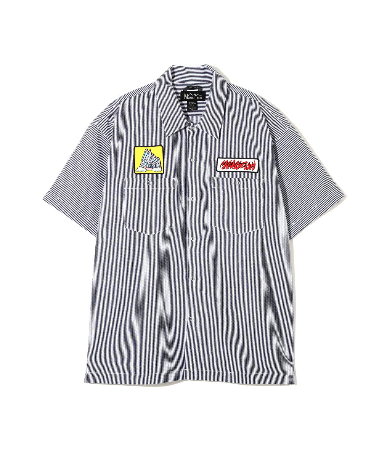 MANASTASH/マナスタッシュ/PATCHED LOGO WORK SHIRTS