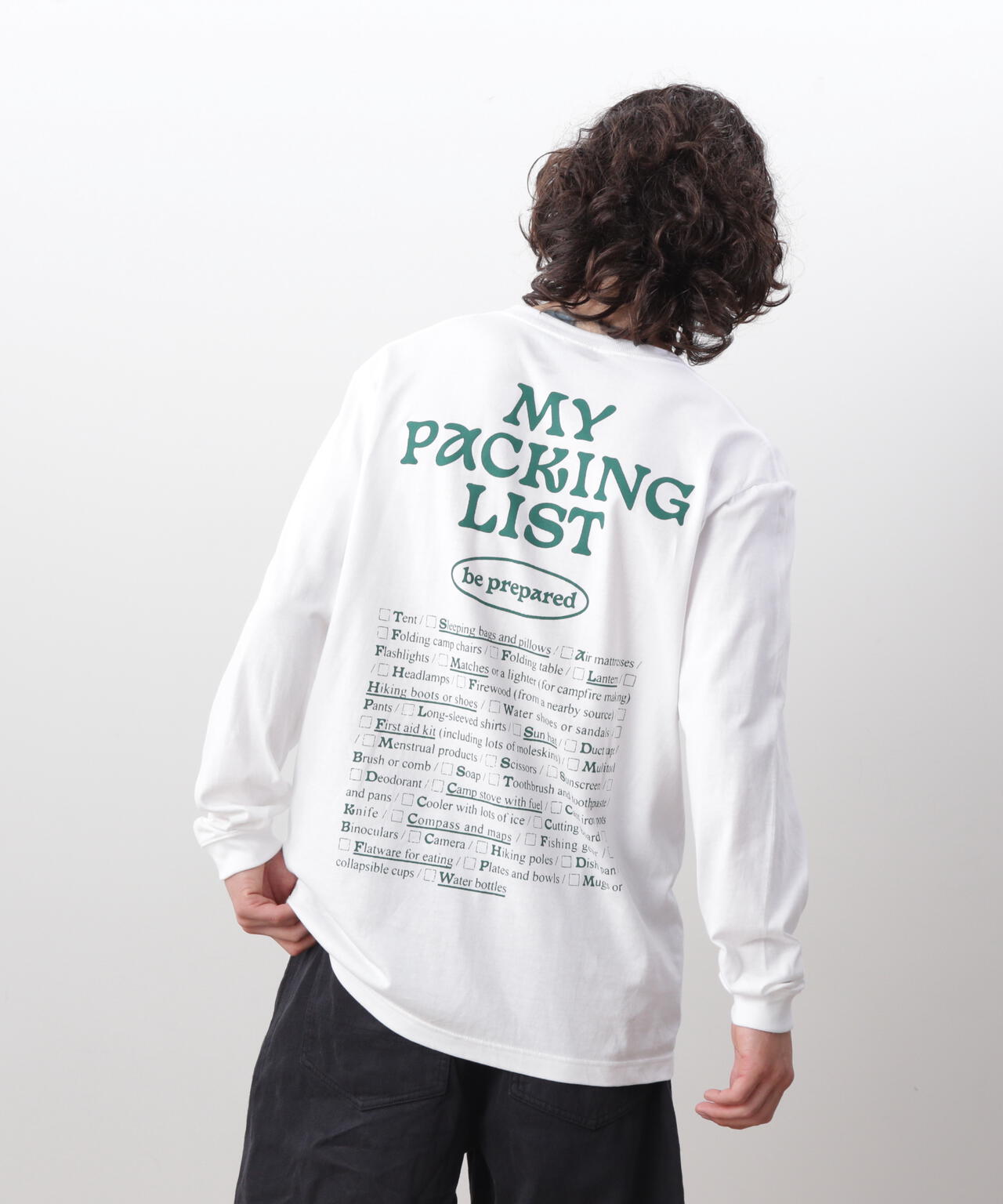 MANASTASH/マナスタッシュ/ L/S TEE BE PREPARED