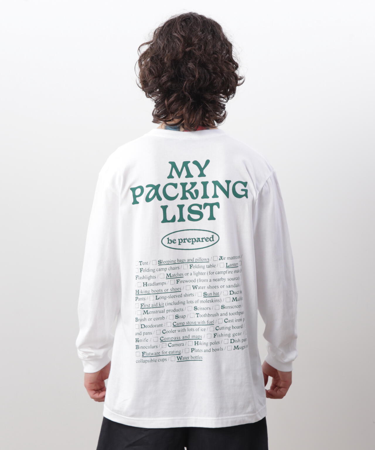 MANASTASH/マナスタッシュ/ L/S TEE BE PREPARED