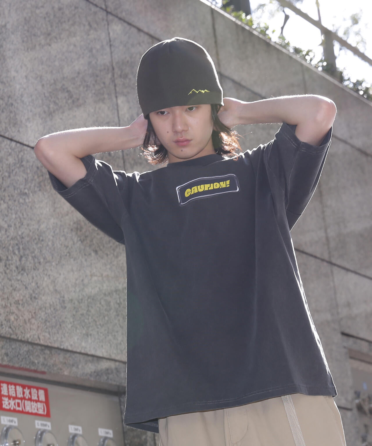 MANASTASH/マナスタッシュ/PUMICE TEE CAUTION!
