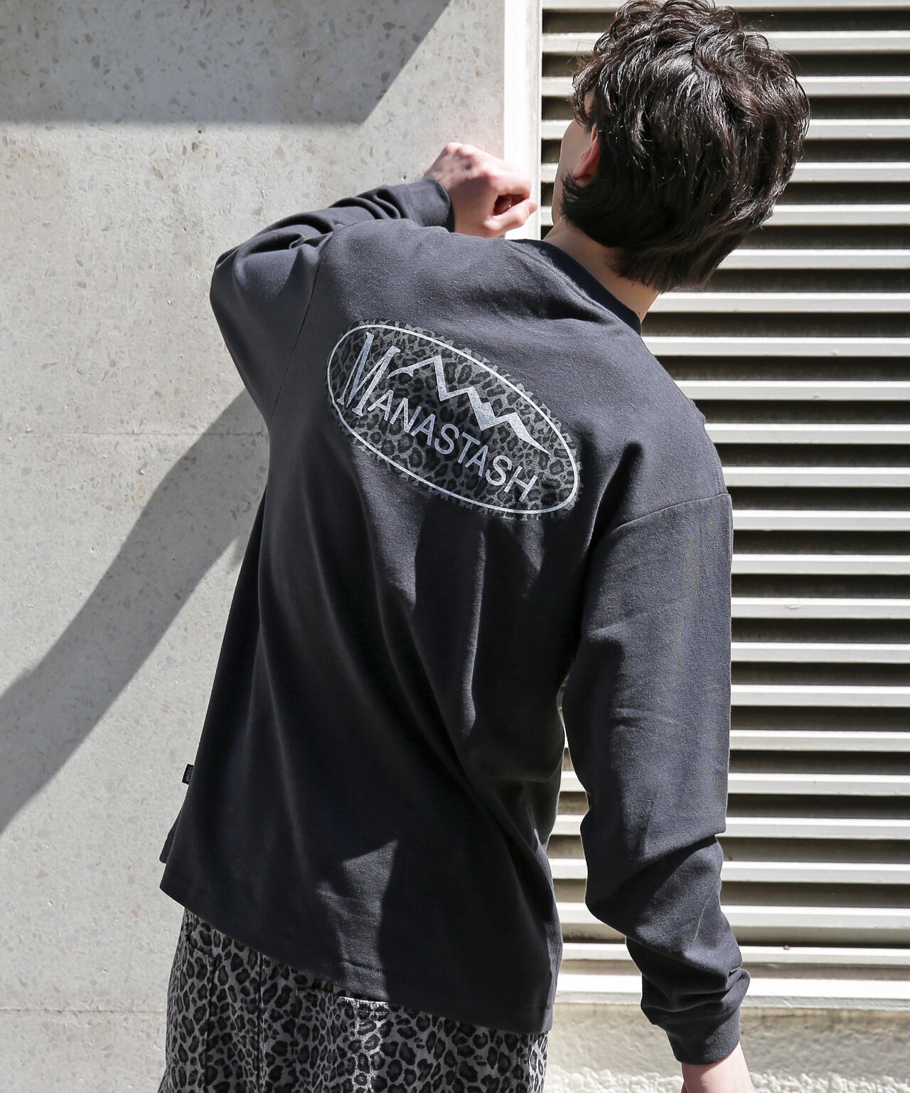 MANASTASH/マナスタッシュ/HEMP L/S TEE LEOPARD LOGO