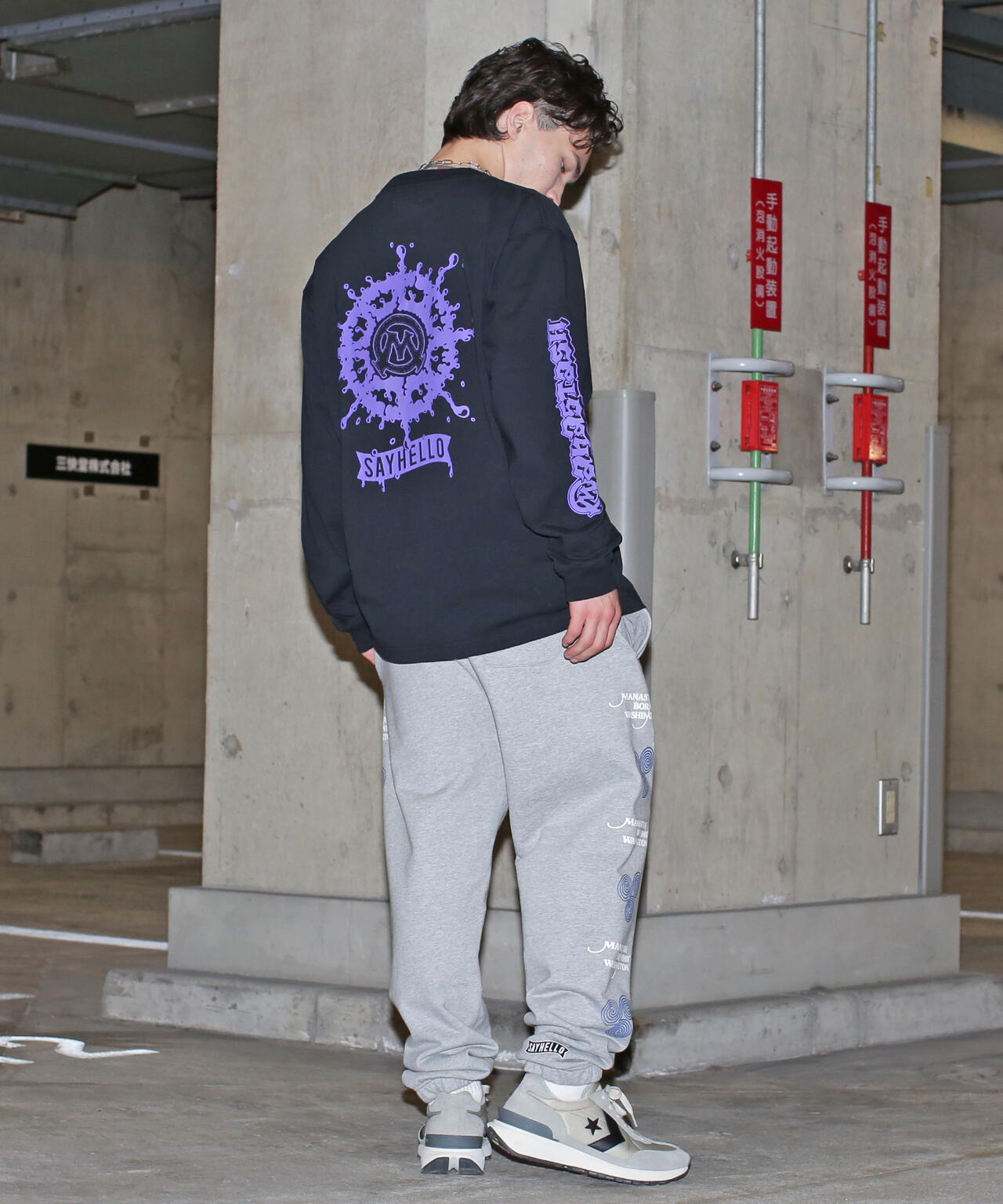 MANASTASH/マナスタッシュ/SAYHELLO L/S TEE