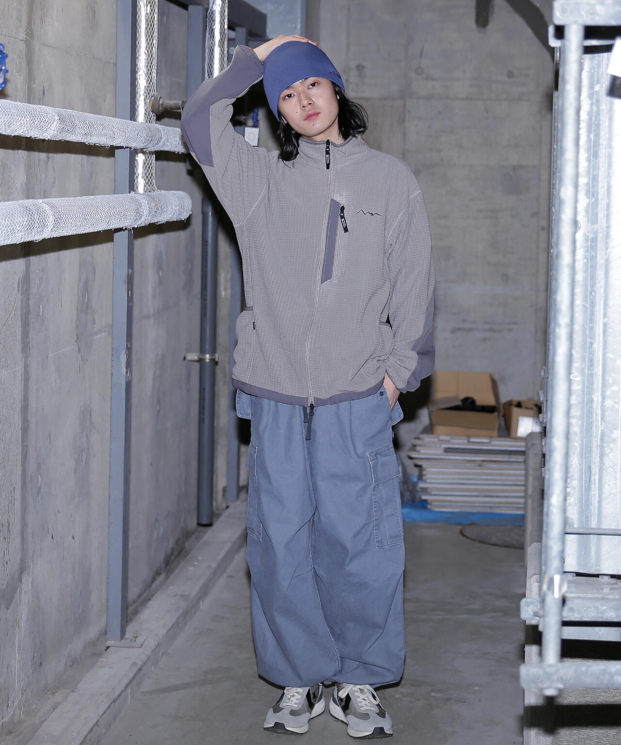 MANASTASH/マナスタッシュ/GRID FLEECE ZIP JKT