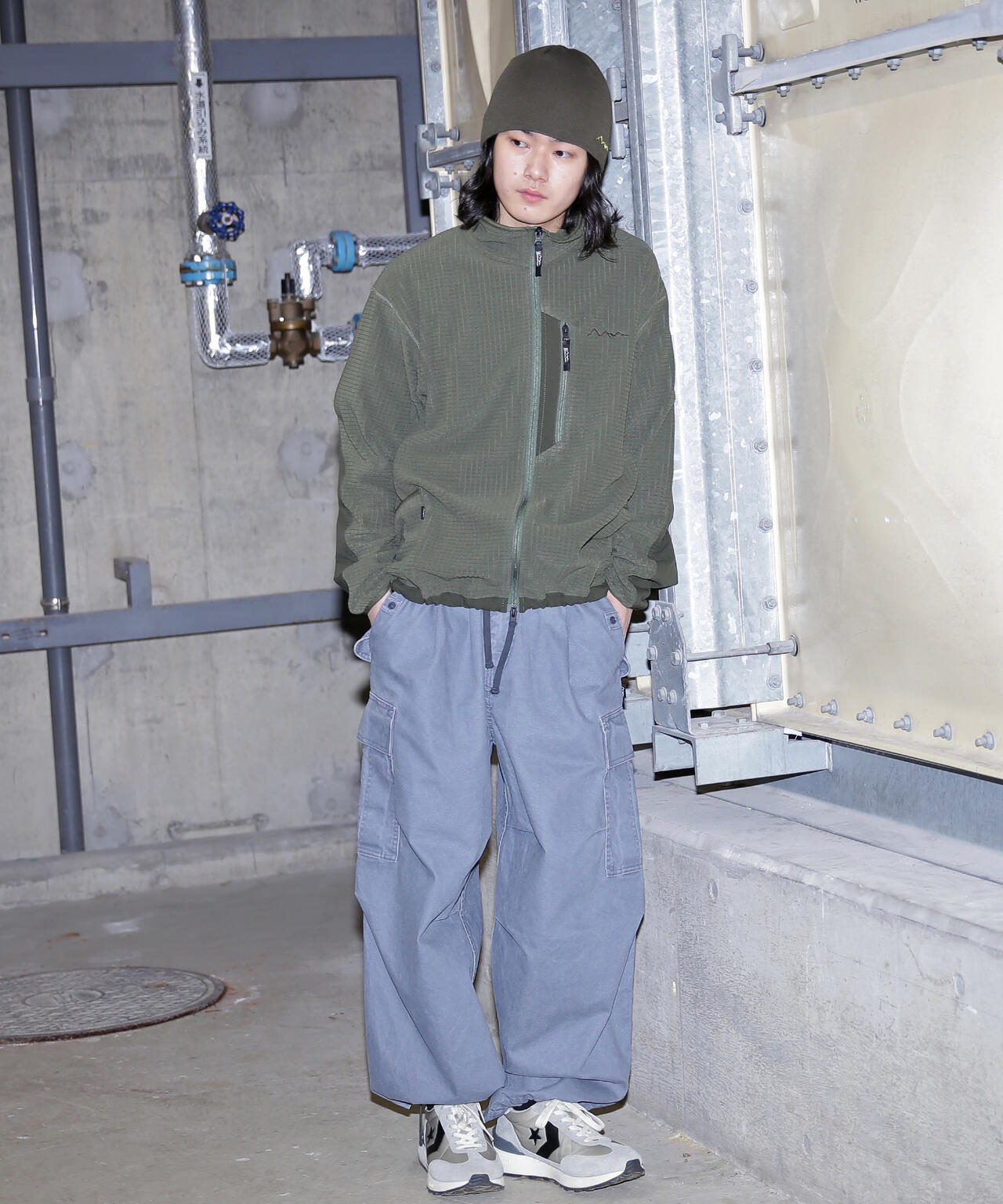 MANASTASH/マナスタッシュ/GRID FLEECE ZIP JKT