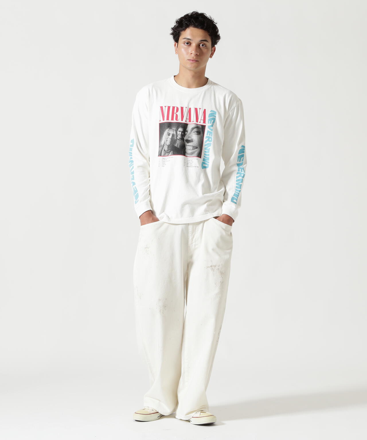 NIRVANA/ニルヴァーナ/NEVERMIND L/S TEE/コラボロンT