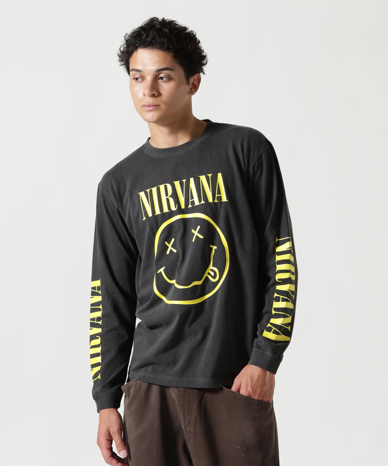 NIRVANA/ニルヴァーナ/SMILE L/S TEE/コラボロンT