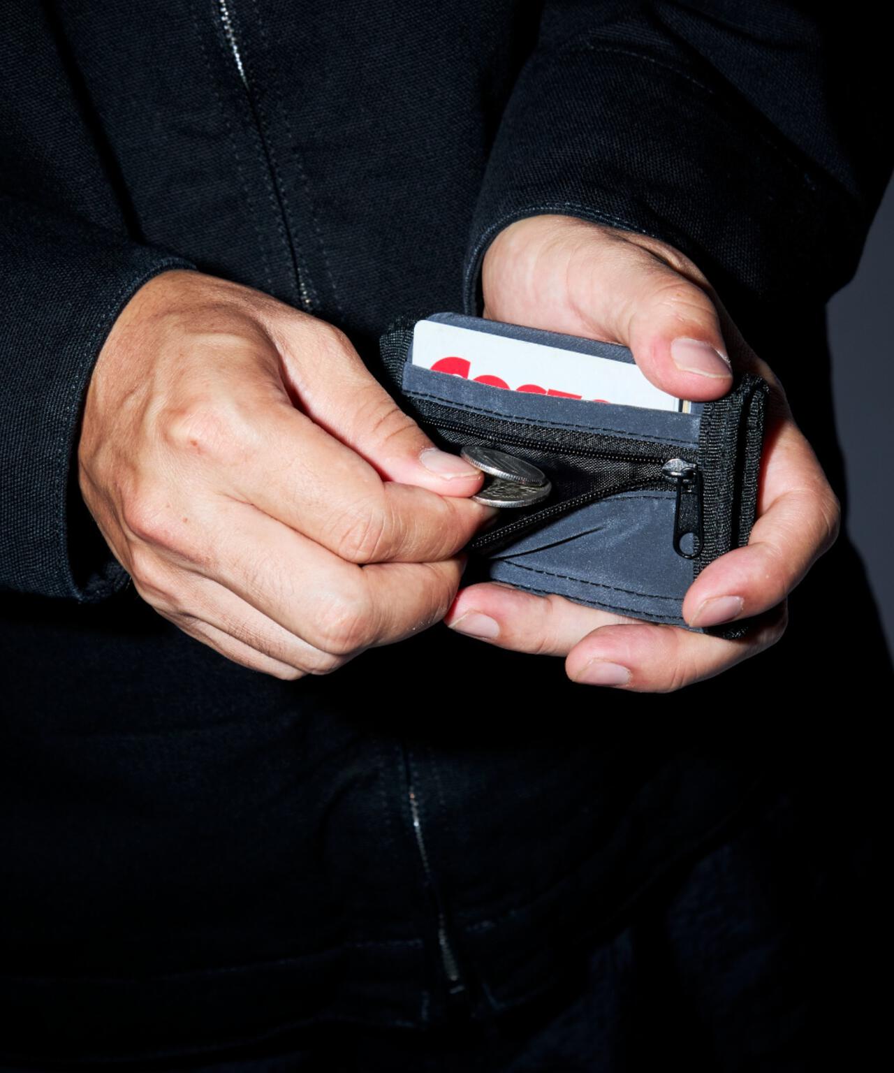 PACKING/パッキングPACKING BLACK REFLECTIVE WALLET パッキングブラックリフレクティブウォレット