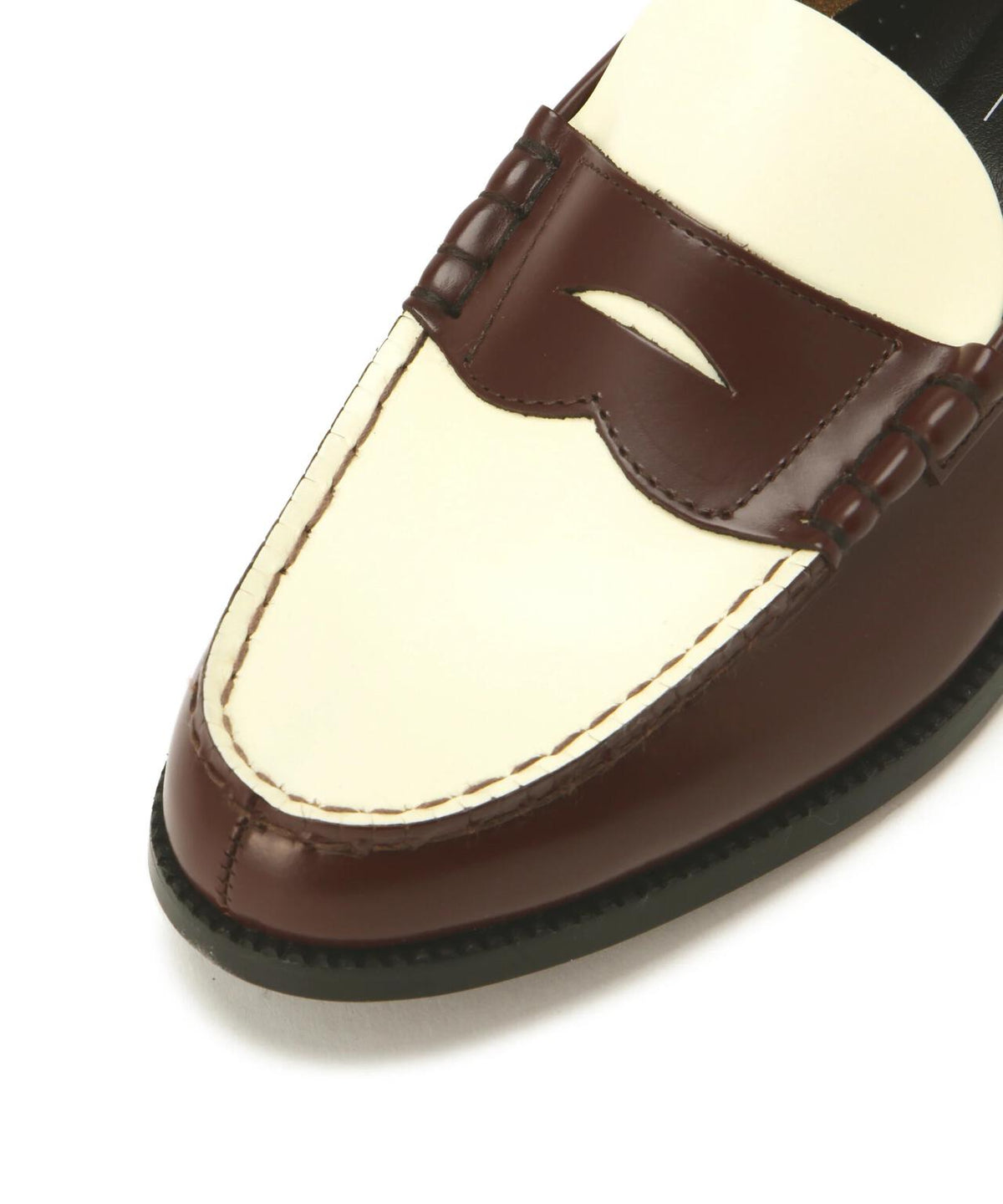 The Kenford Fineshoes/MENS COMBI LOAFERS / DARK BROWN WHITE