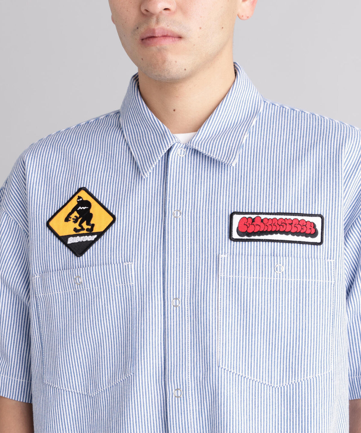 MANASTASH/マナスタッシュ/PATCHED LOGO WORK SHIRT