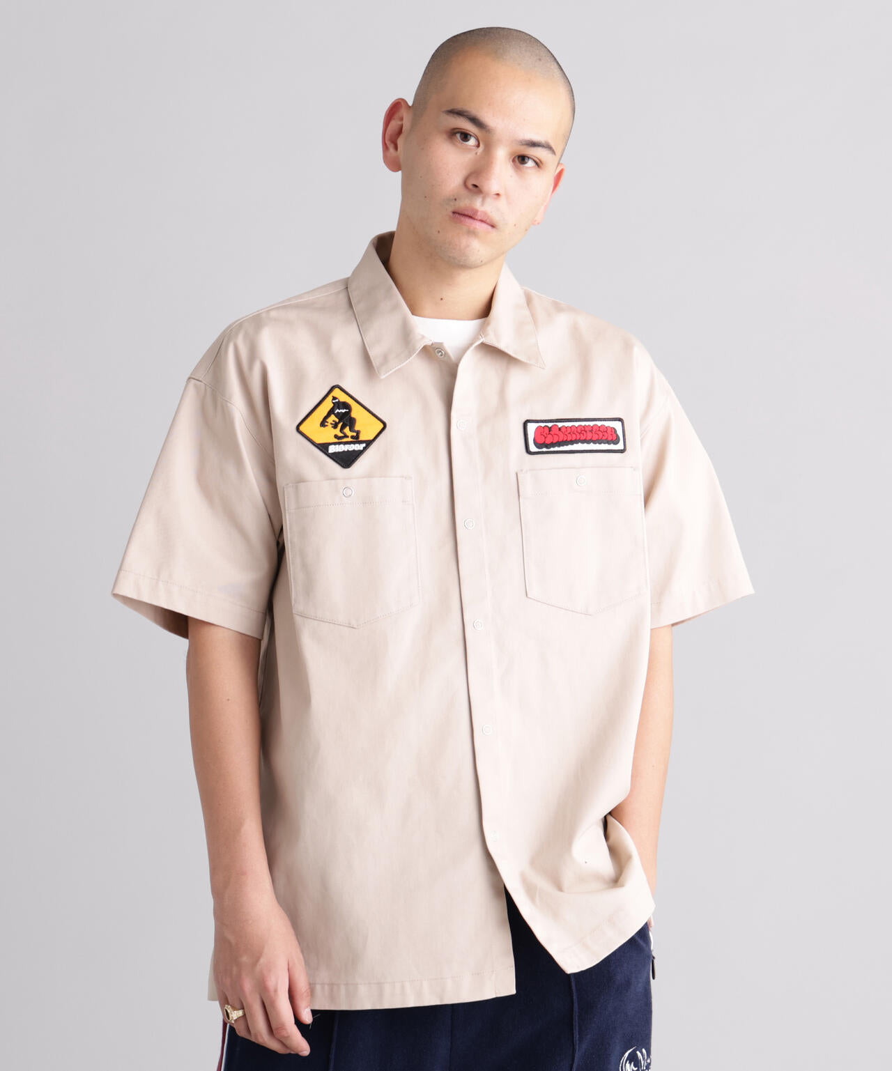 MANASTASH/マナスタッシュ/PATCHED LOGO WORK SHIRT