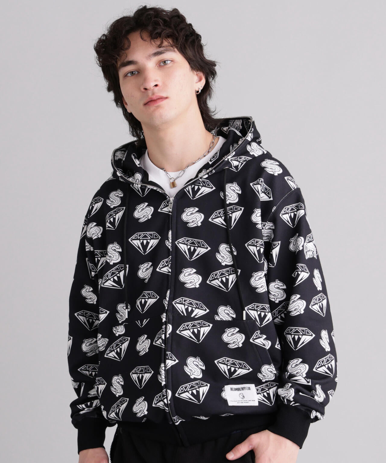 MANASTASHxBILLIONAIRE BOYS CLUB/ビリオネア・ボーイズ・クラブ/EMB LOGO ZIP HOODIE