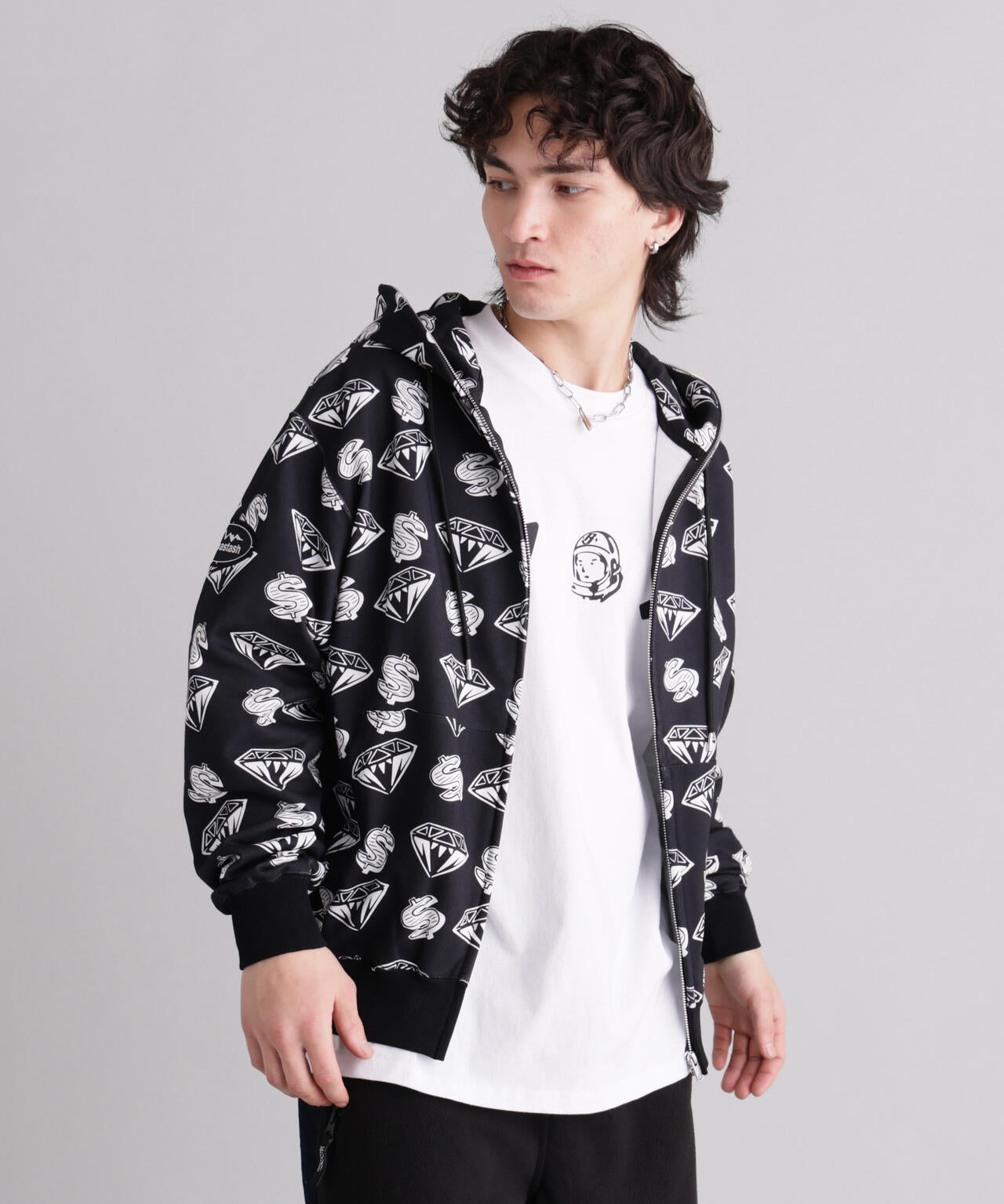 MANASTASHxBILLIONAIRE BOYS CLUB/ビリオネア・ボーイズ・クラブ/EMB LOGO ZIP HOODIE