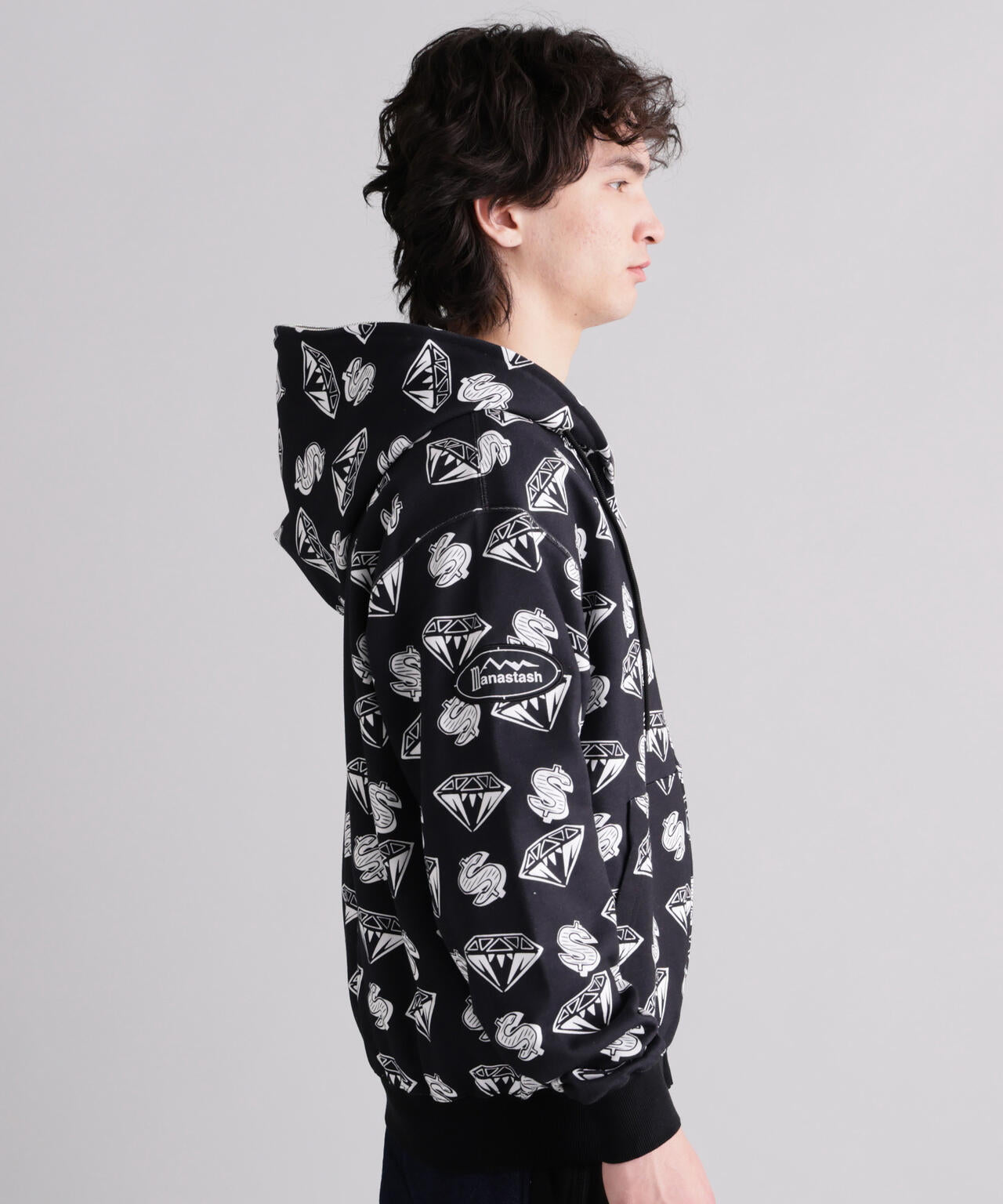 MANASTASHxBILLIONAIRE BOYS CLUB/ビリオネア・ボーイズ・クラブ/EMB LOGO ZIP HOODIE