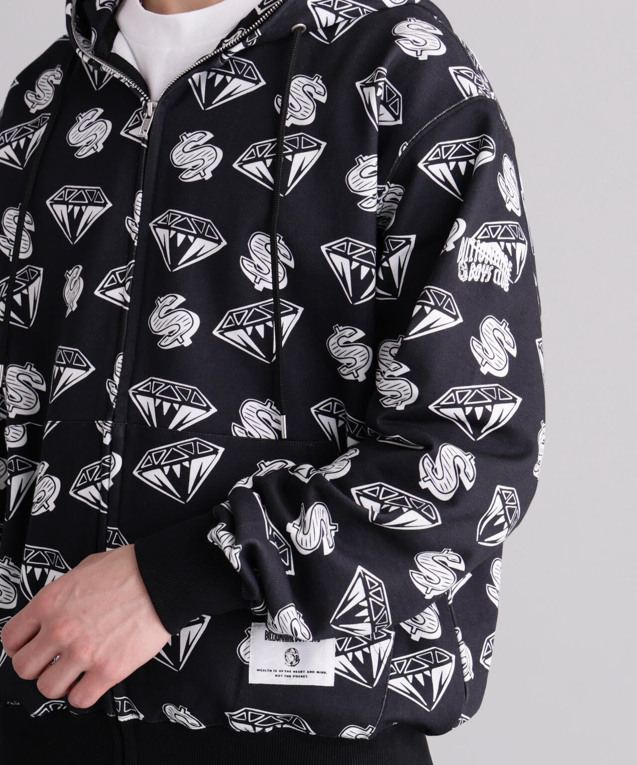 MANASTASHxBILLIONAIRE BOYS CLUB/ビリオネア・ボーイズ・クラブ/EMB LOGO ZIP HOODIE