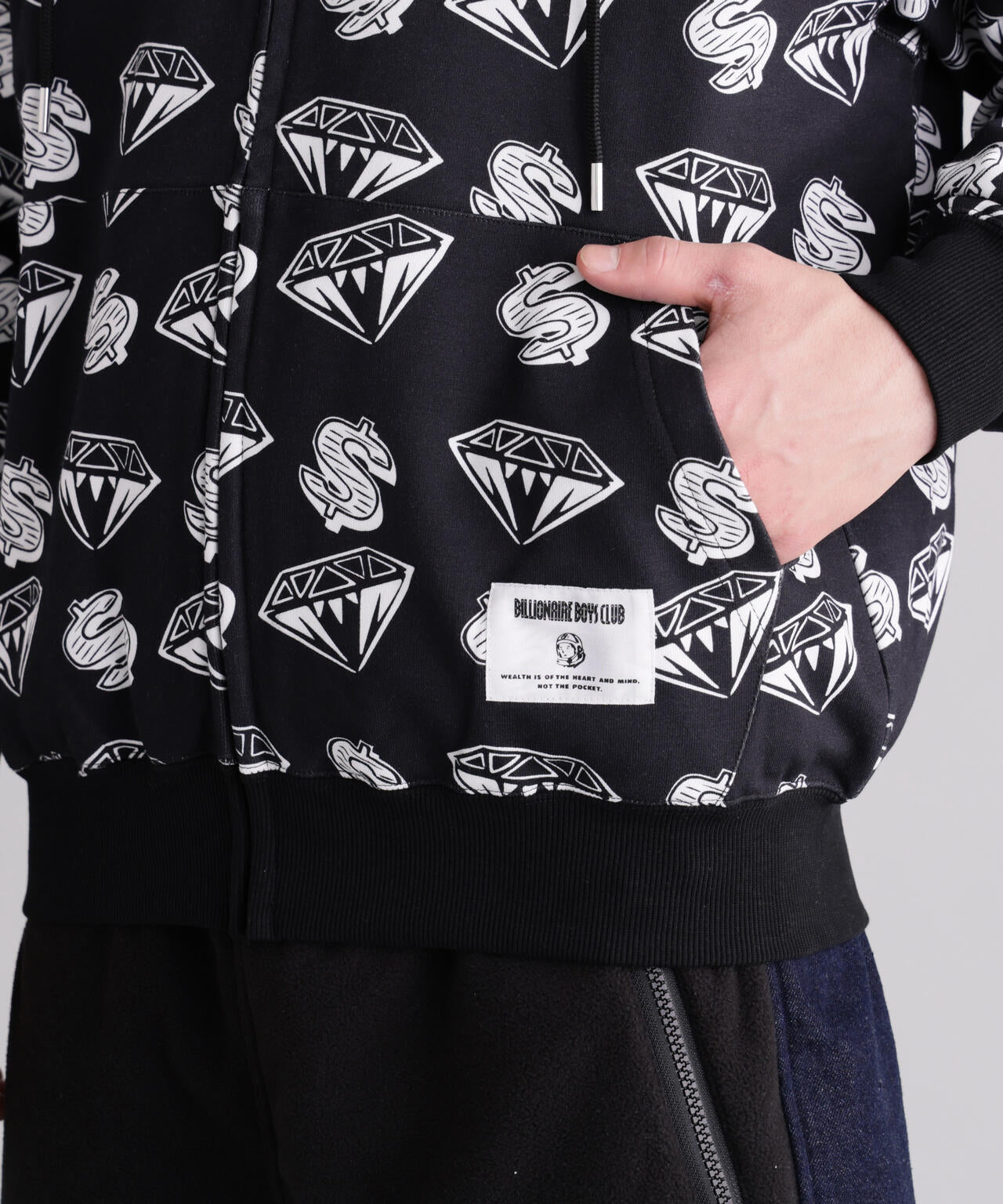 MANASTASHxBILLIONAIRE BOYS CLUB/ビリオネア・ボーイズ・クラブ/EMB LOGO ZIP HOODIE