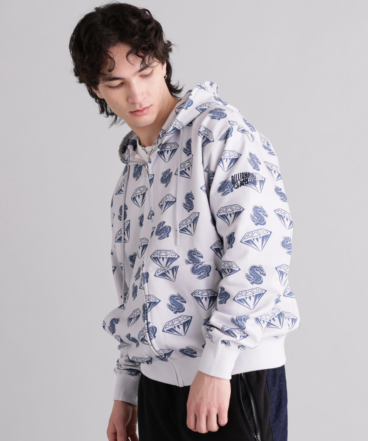 MANASTASHxBILLIONAIRE BOYS CLUB/ビリオネア・ボーイズ・クラブ/EMB LOGO ZIP HOODIE