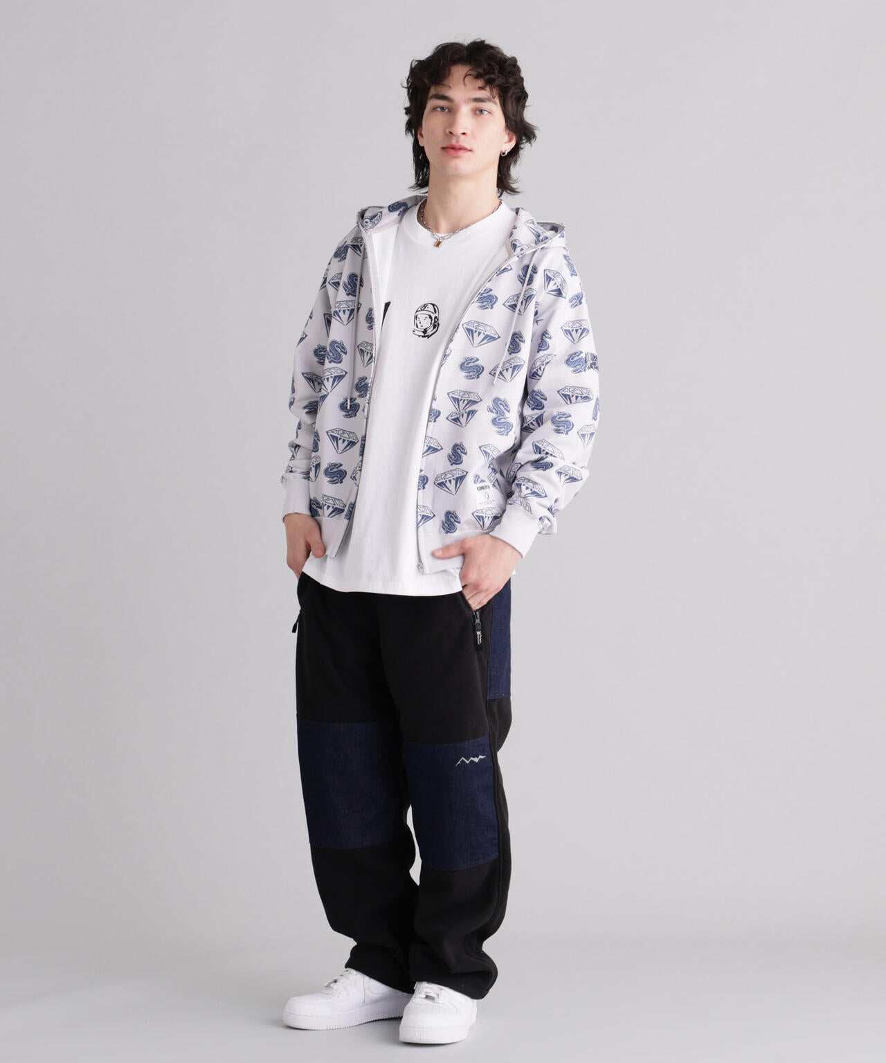 MANASTASHxBILLIONAIRE BOYS CLUB/ビリオネア・ボーイズ・クラブ/EMB LOGO ZIP HOODIE