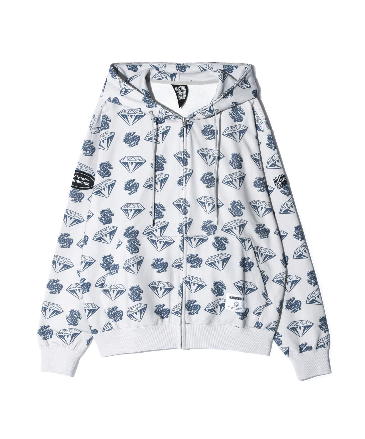 MANASTASHxBILLIONAIRE BOYS CLUB/ビリオネア・ボーイズ・クラブ/EMB LOGO ZIP HOODIE