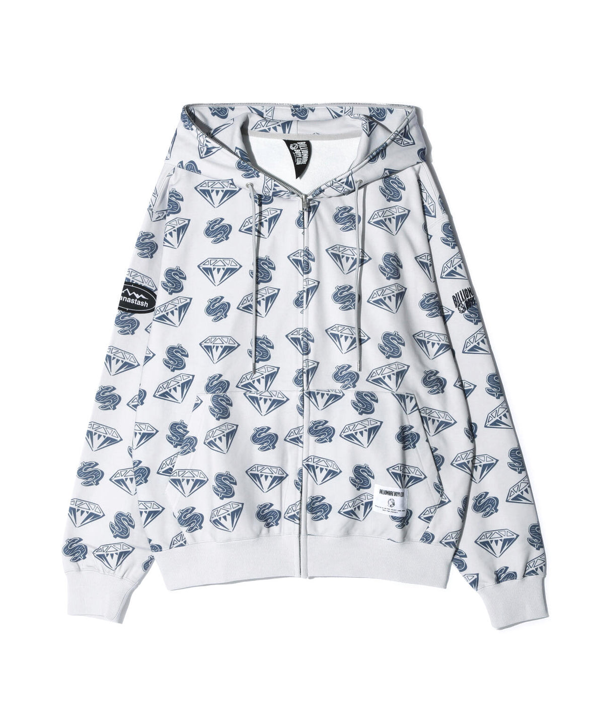 MANASTASHxBILLIONAIRE BOYS CLUB/ビリオネア・ボーイズ・クラブ/EMB LOGO ZIP HOODIE