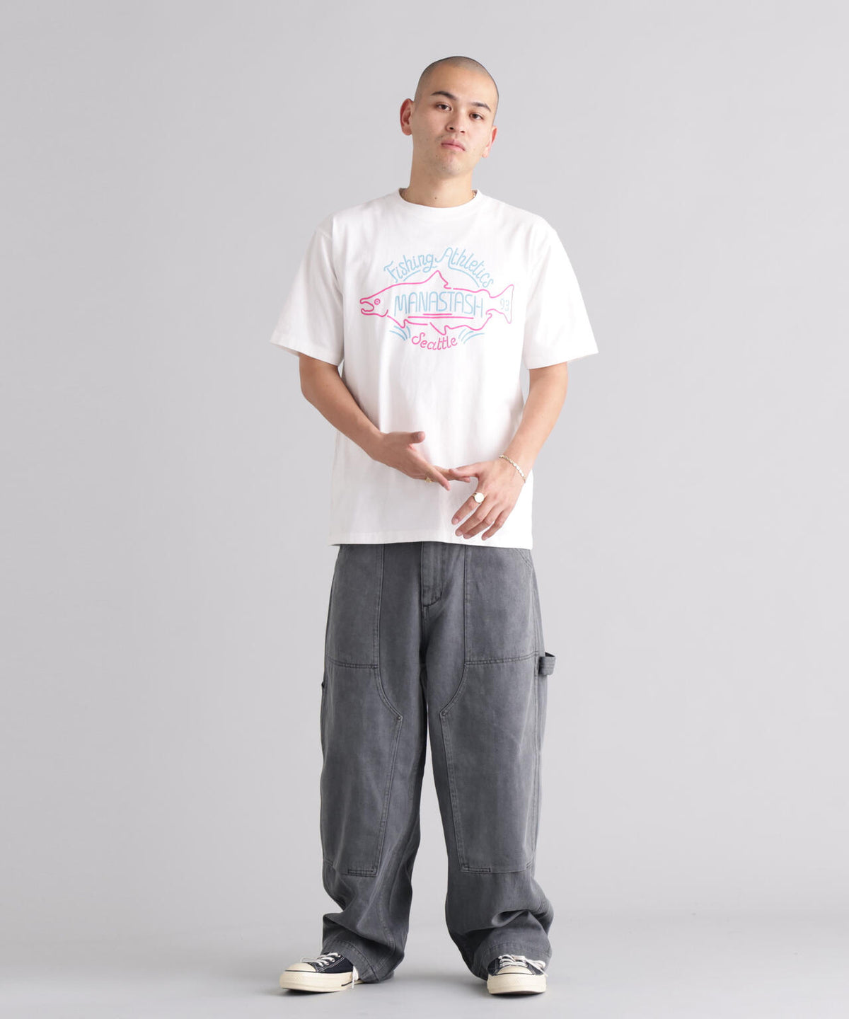 MANASTASH/マナスタッシュ/PUMICE TEE NEON SIGN