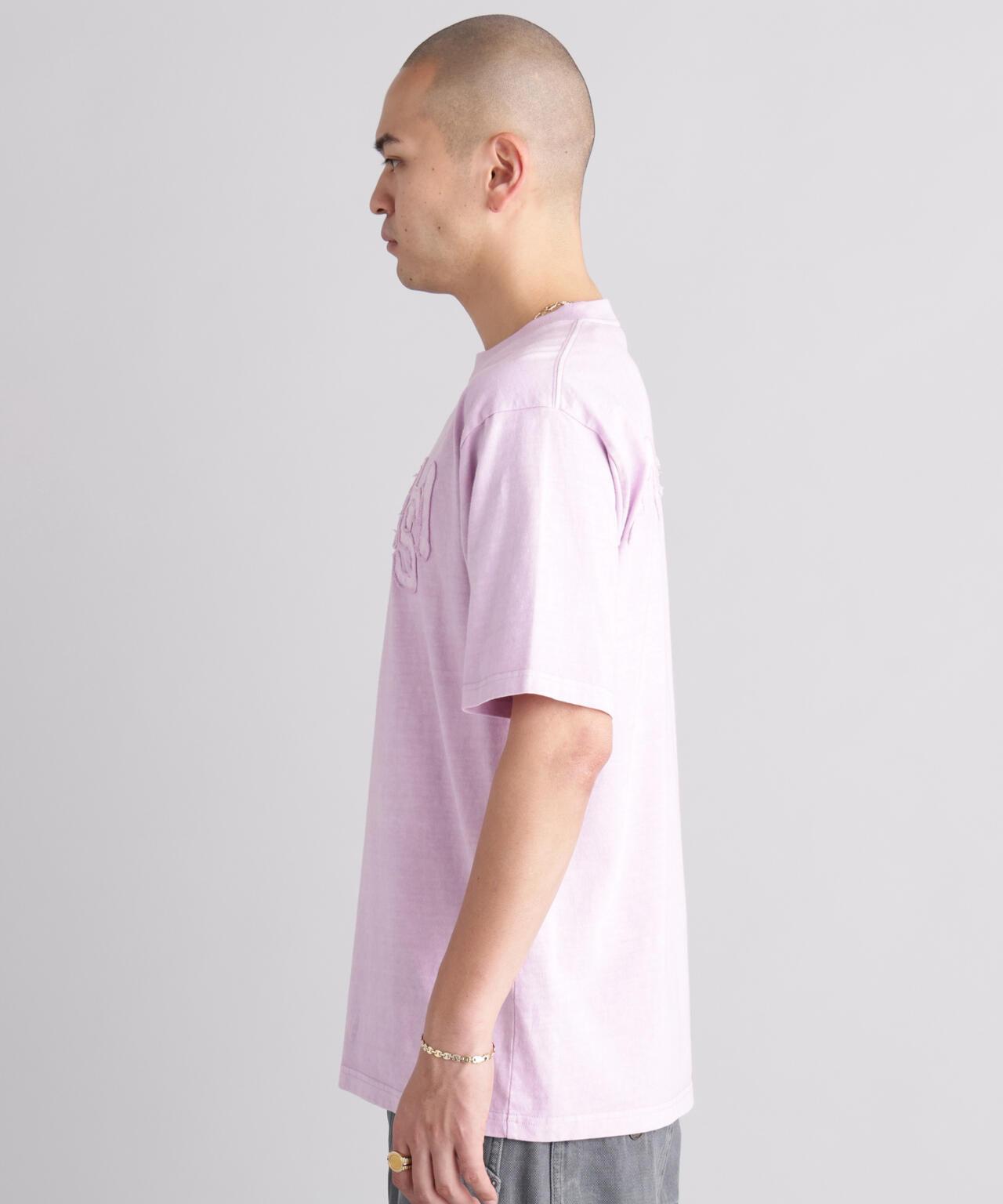 MANASTASH/マナスタッシュ/PUMICE TEE RAW EDGE LOGO