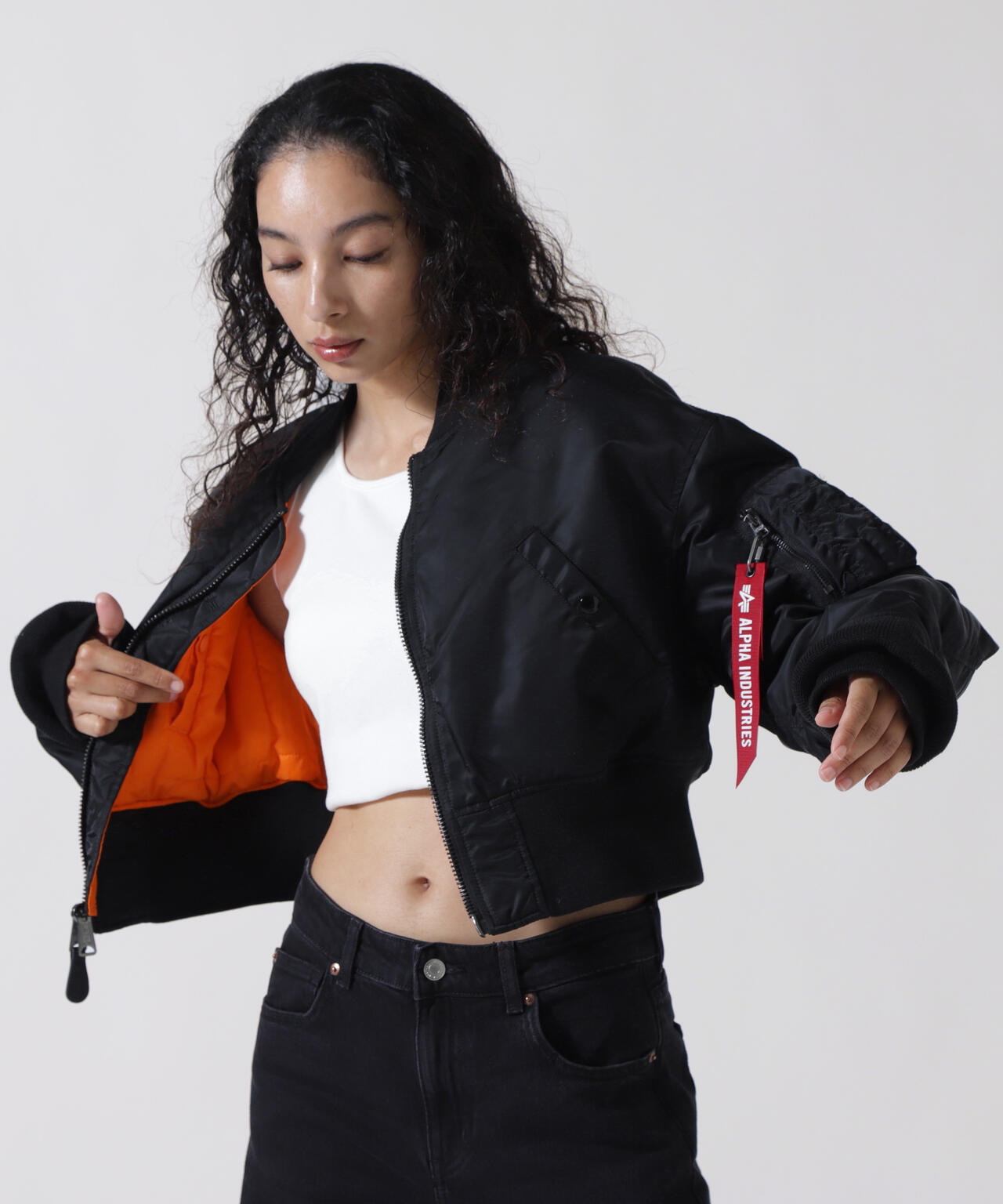 MA-1 CROPPED FLIGHT JACKET W