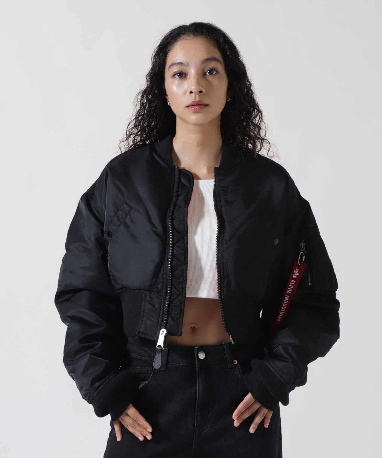 MA-1 CROPPED FLIGHT JACKET W