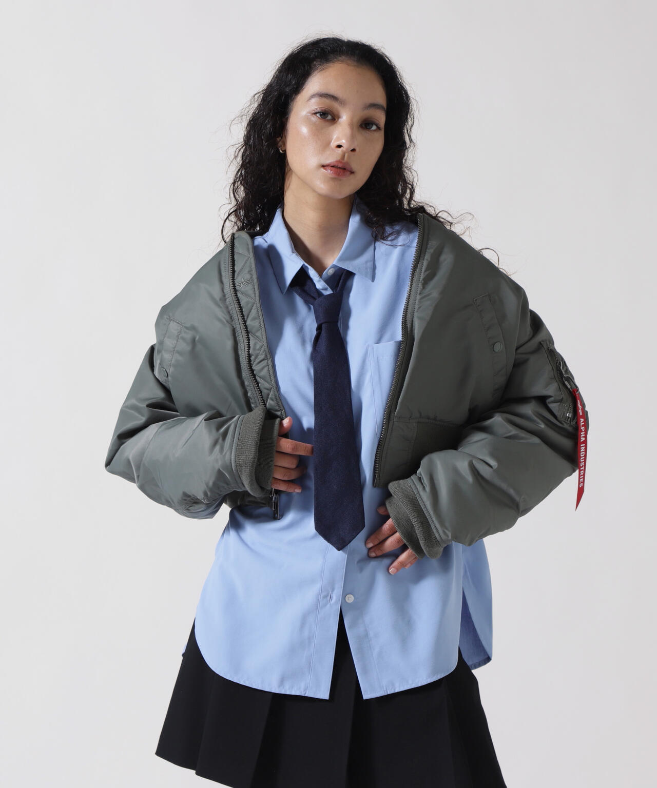 MA-1 CROPPED FLIGHT JACKET W