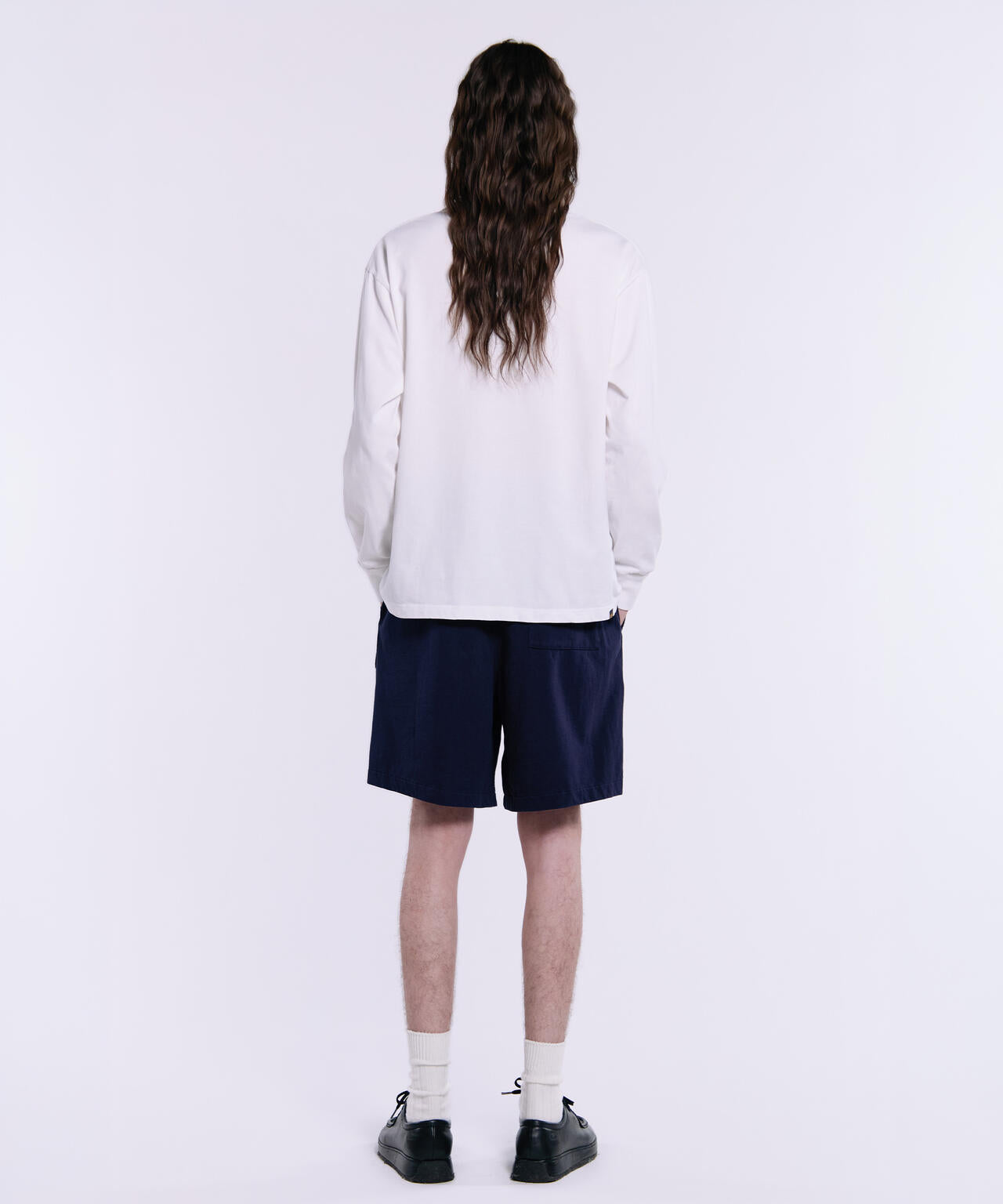 SNOW WASH LS HENLEY NECK T-SHIRT