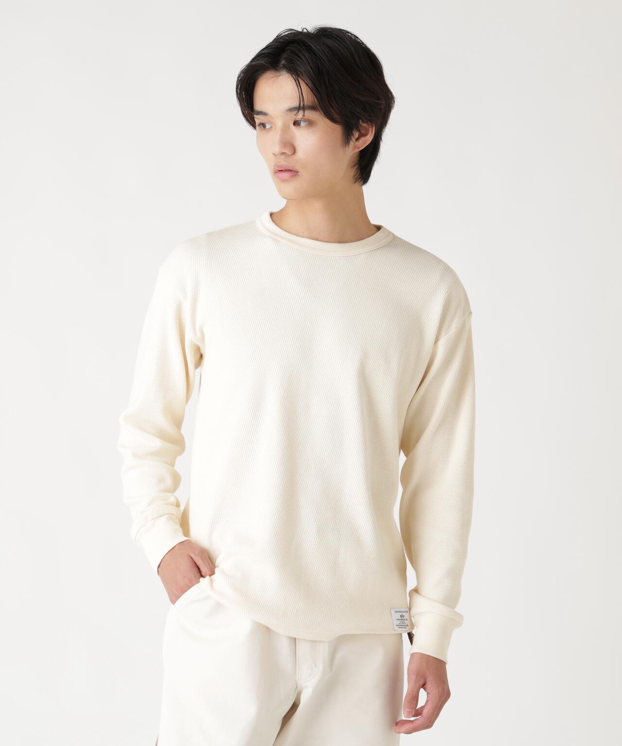 HONEYCOMB WAFFLE LS T-SHIRT / ハニカム ワッフル ロング ティーシャツ