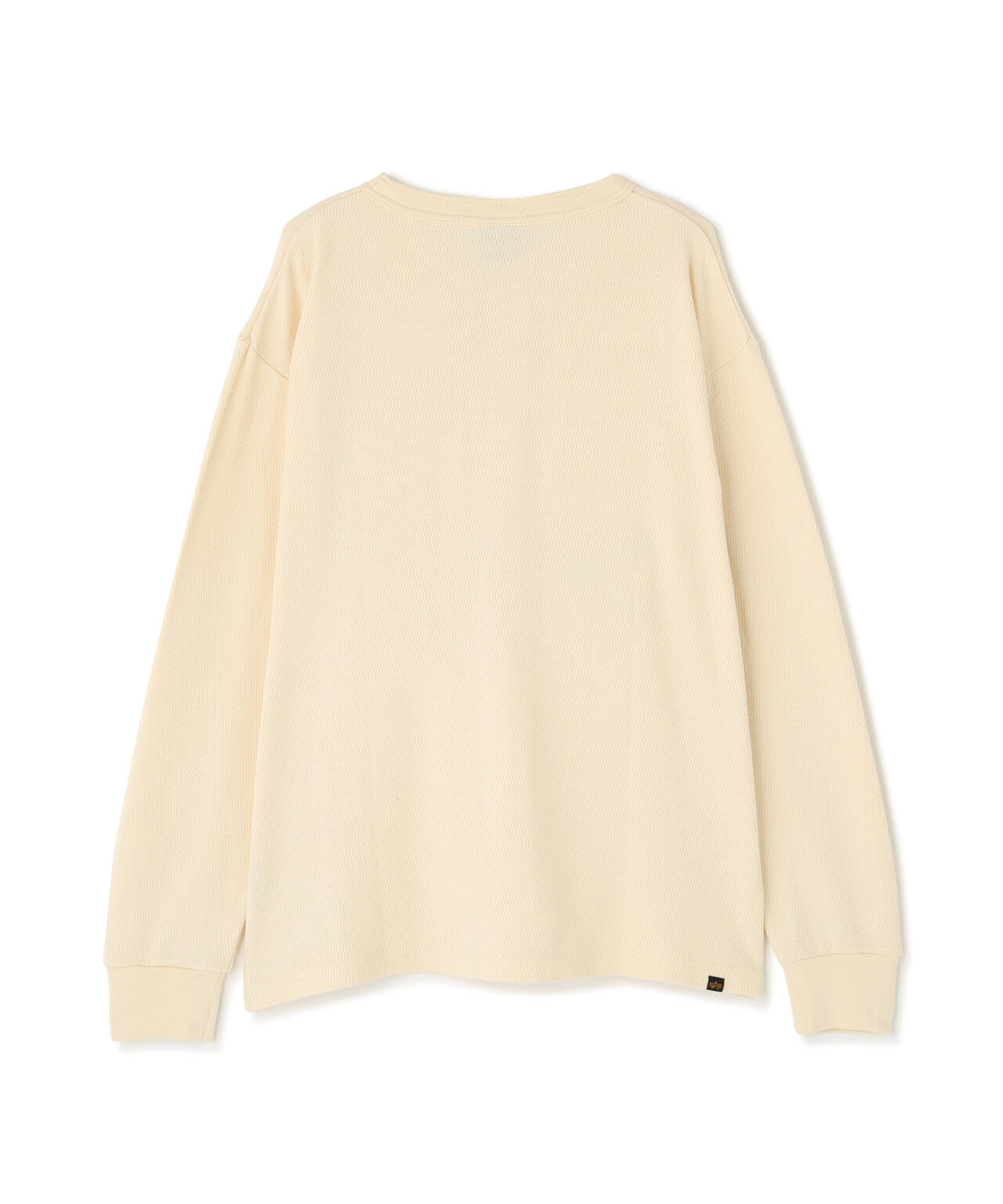 HONEYCOMB WAFFLE LS HENLEY NECK T-SHIRT