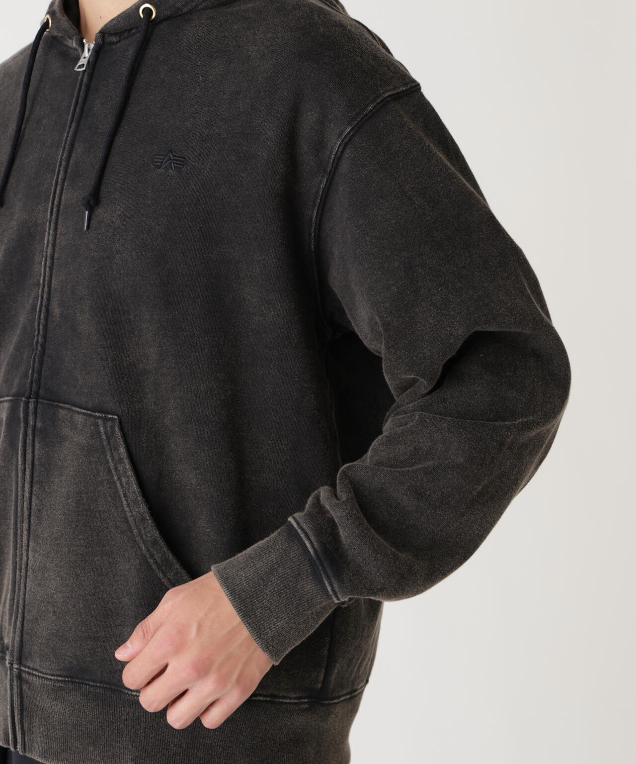 SNOW WASH ZIP HOODIE