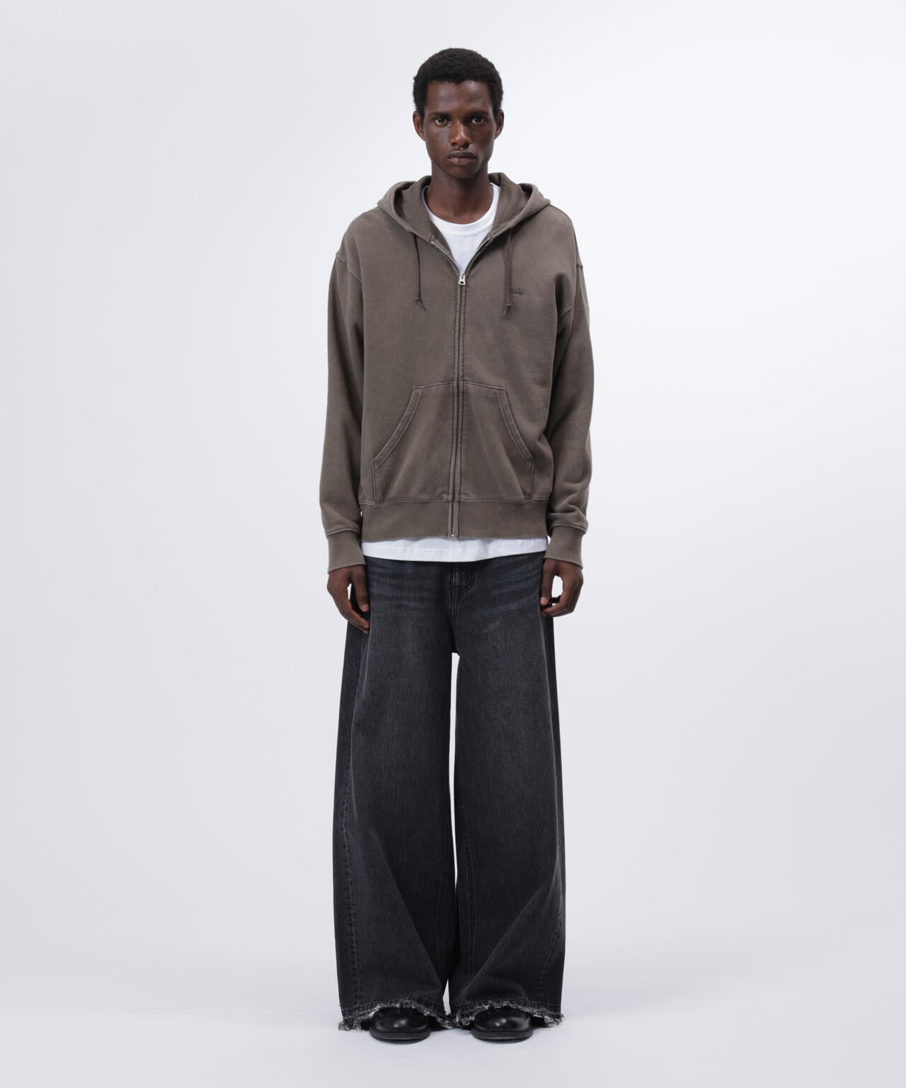 SNOW WASH ZIP HOODIE