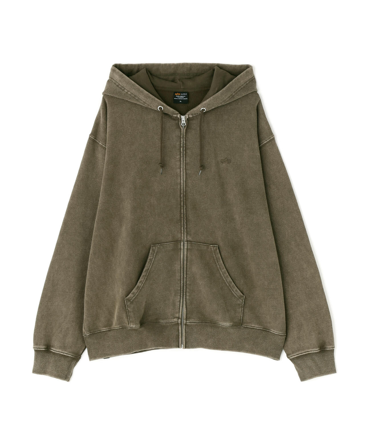 SNOW WASH ZIP HOODIE