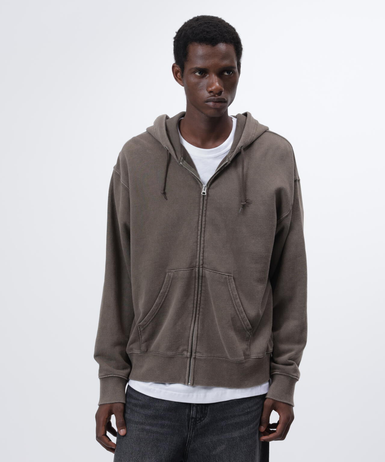 SNOW WASH ZIP HOODIE